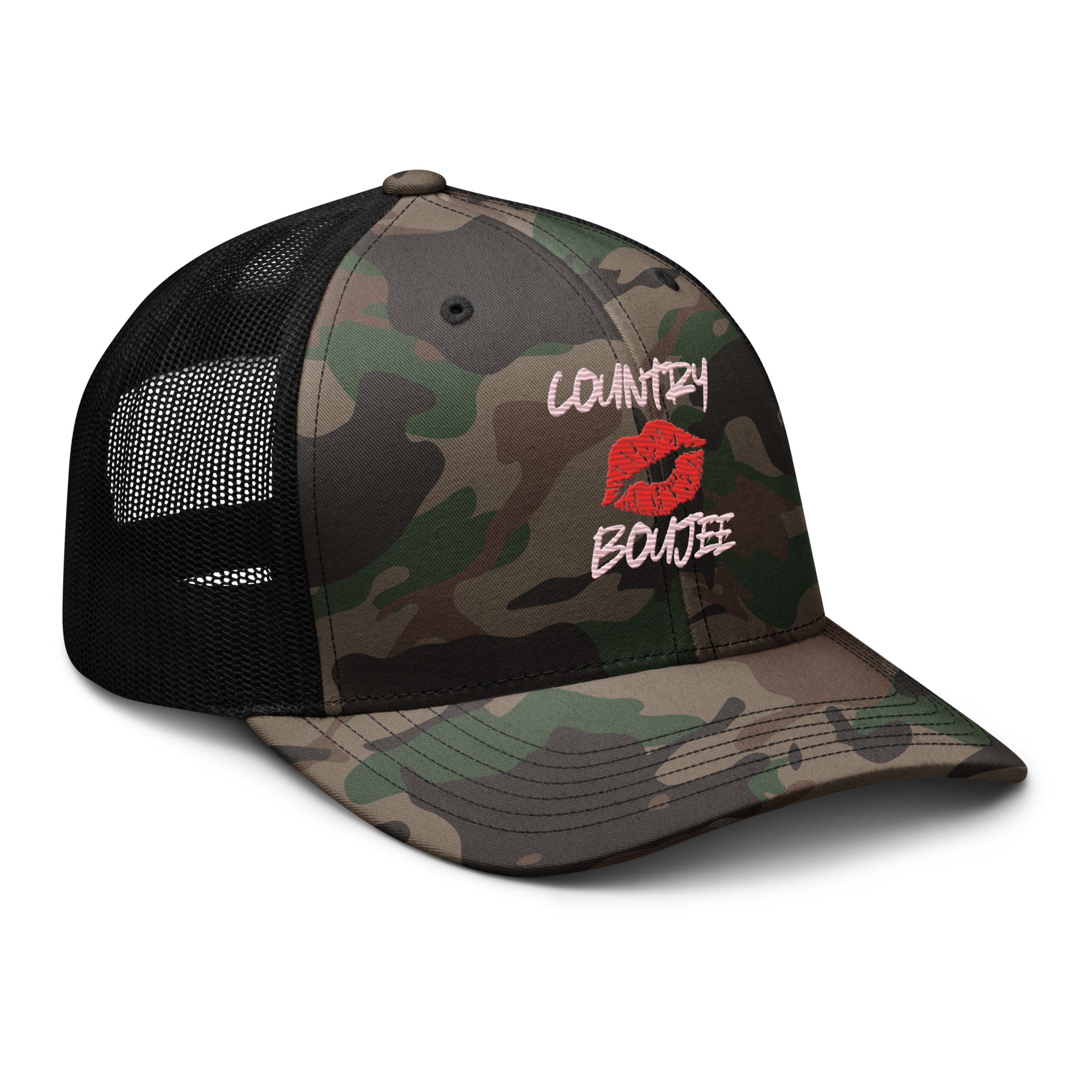 Country Boujee Camouflage Trucker Hat - Country Boi Fly