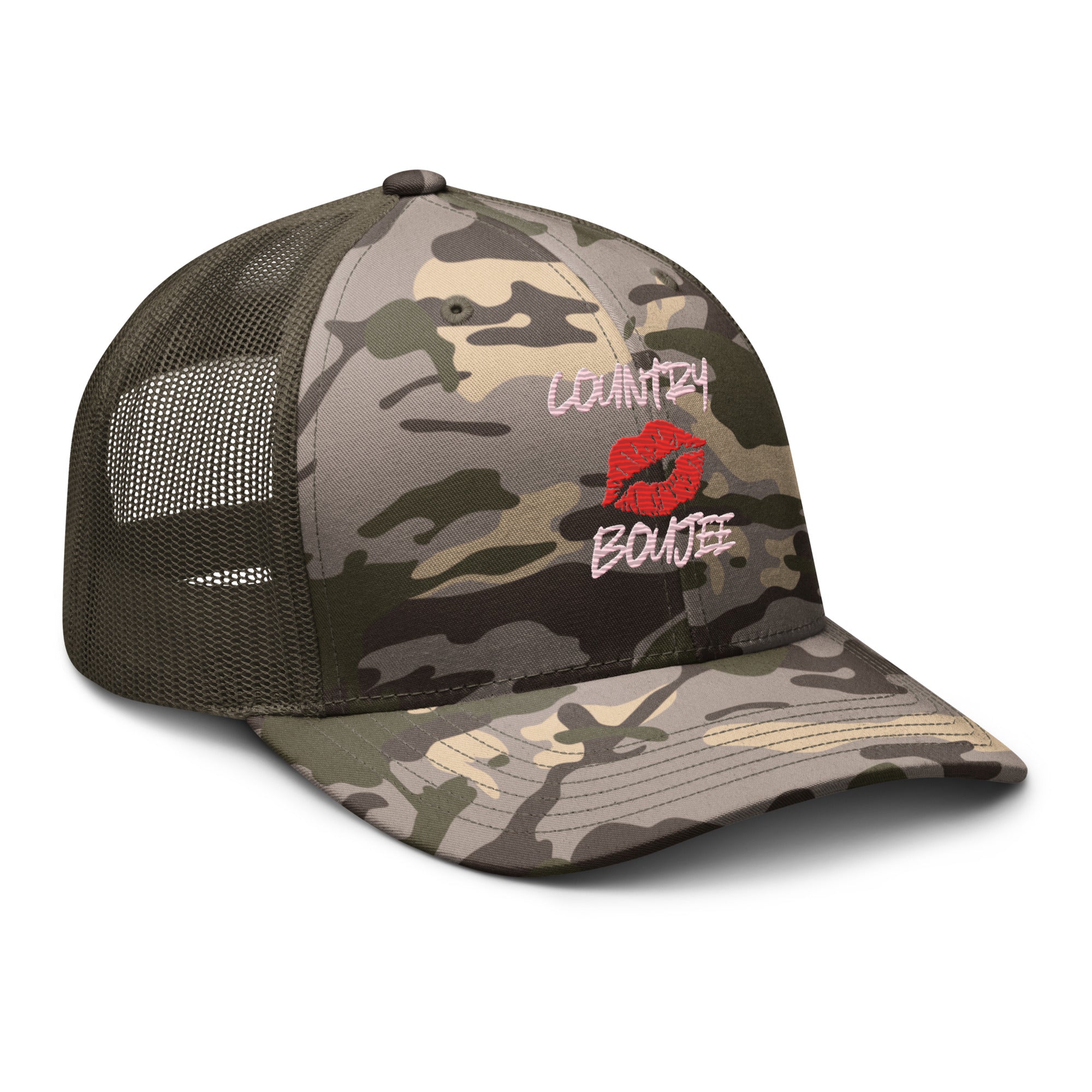 Country Boujee Camouflage Trucker Hat - Country Boi Fly