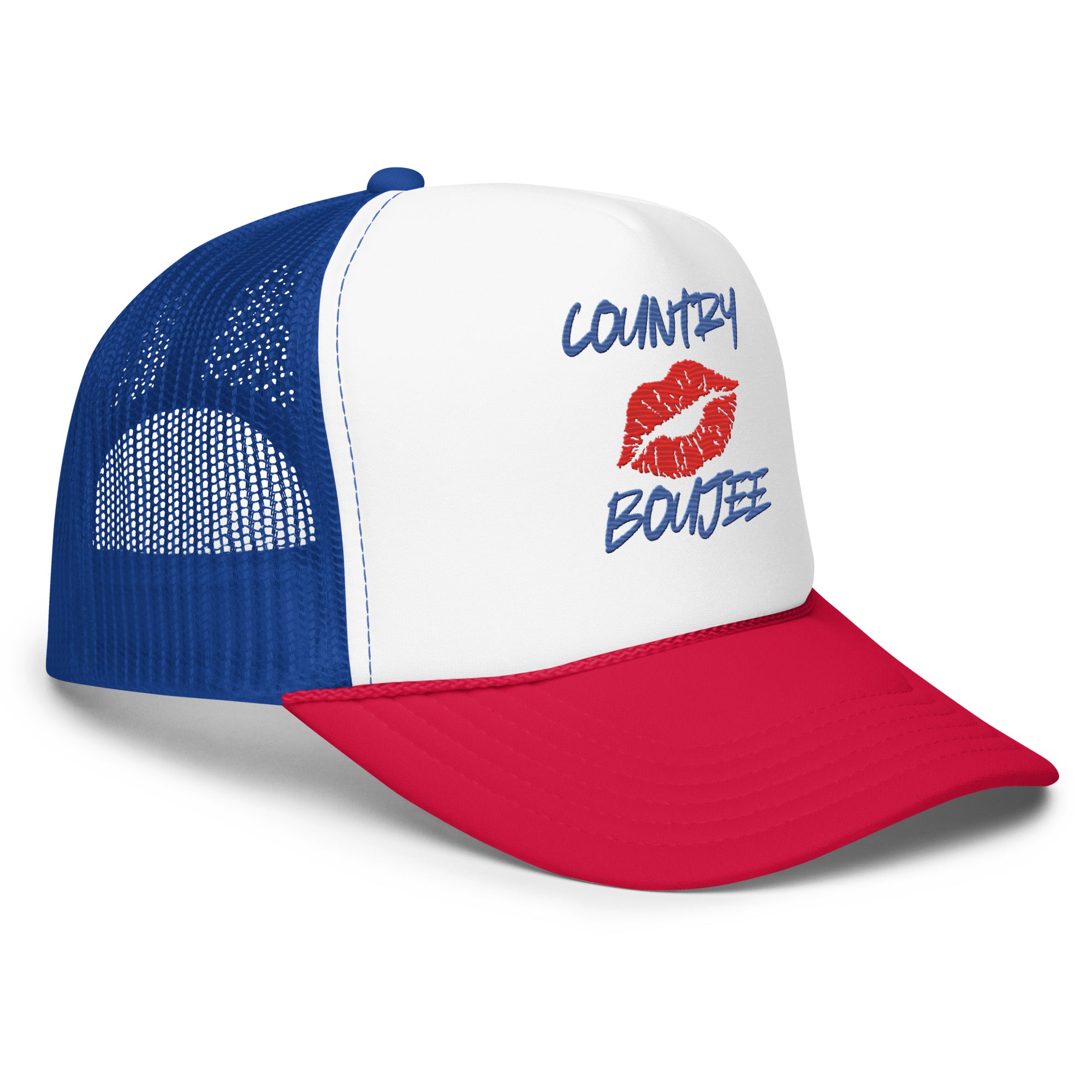 Country Boujee Foam Trucker Hat - Royal Blue - Country Boi Fly
