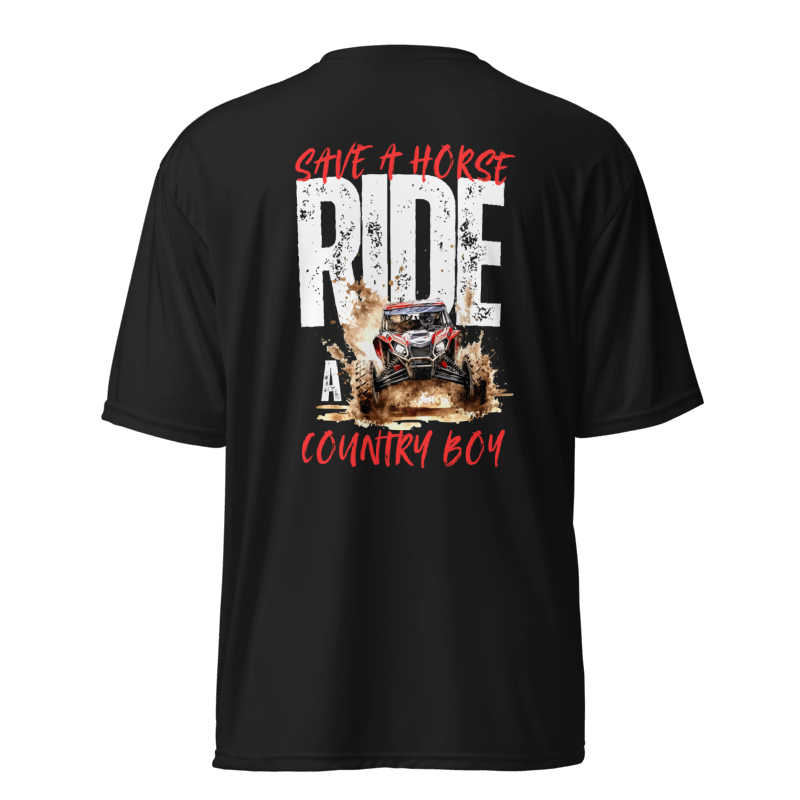 Save a Horse, Ride a Country Boy Unisex Dri-Fit T-Shirt | Black