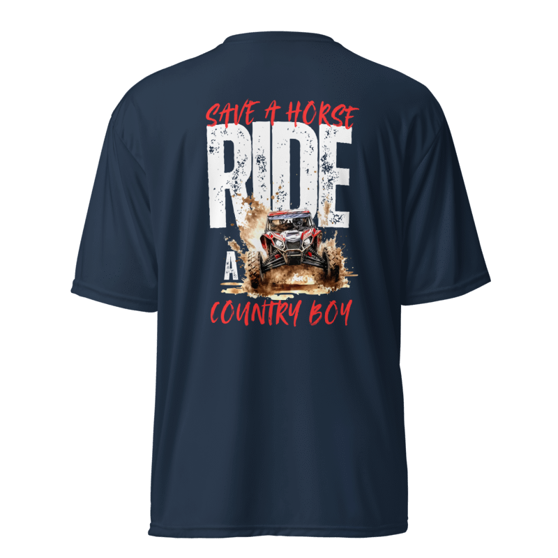 Save a Horse, Ride a Country Boy Unisex Dri-Fit T-Shirt | Navy