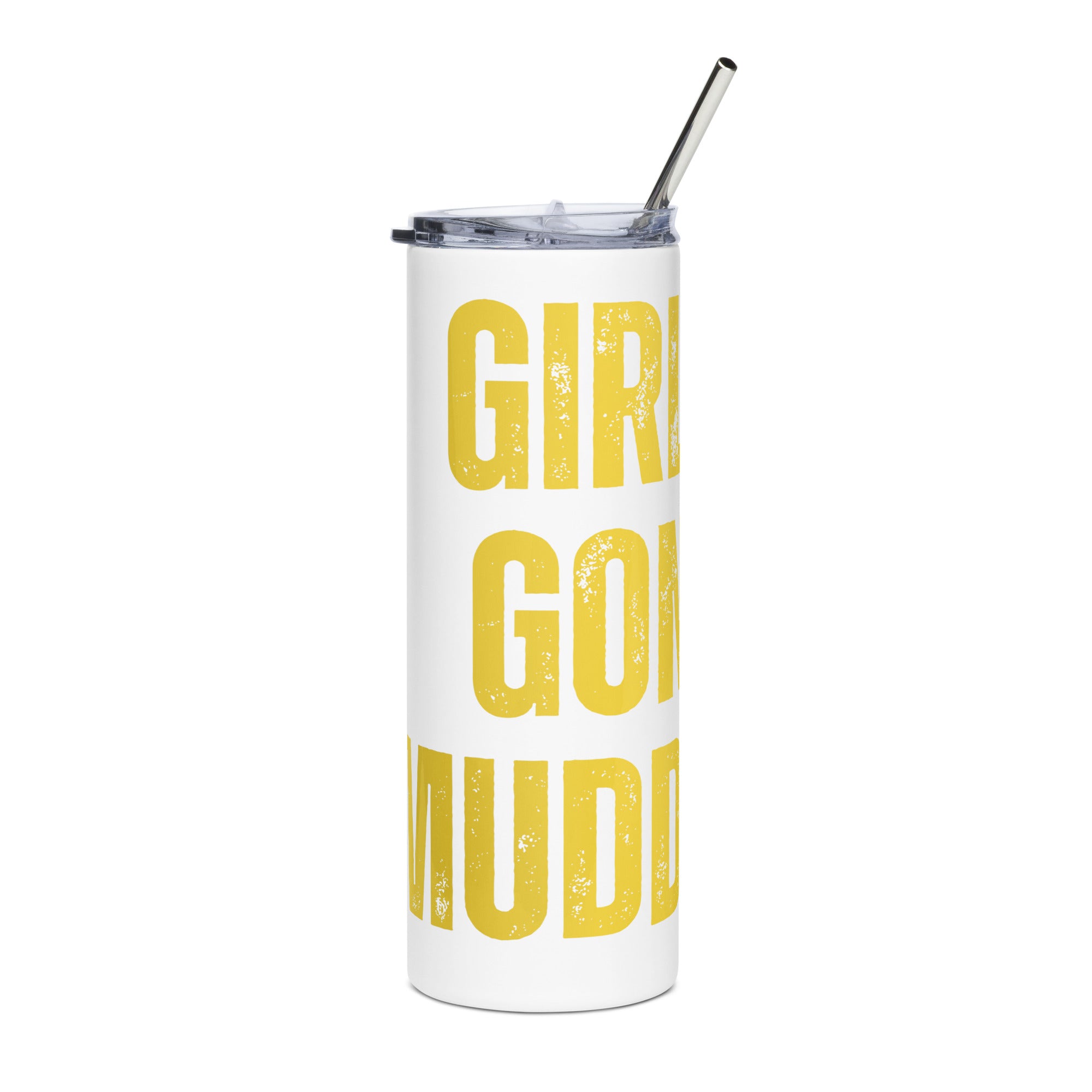 Girls Gone Muddy Stainless Steel Tumbler | Yellow Print