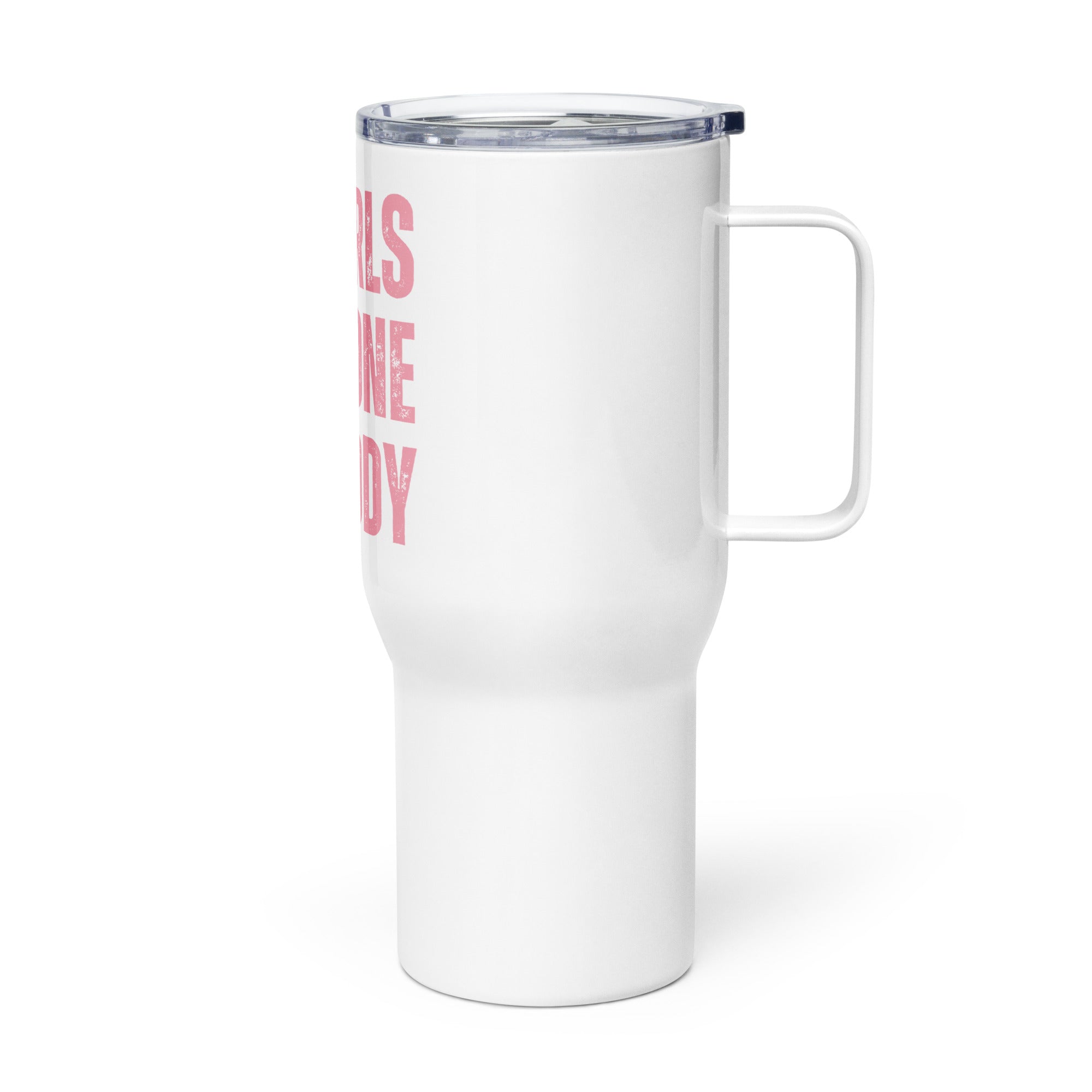 Girls Gone Muddy Travel Mug with Pink Print
