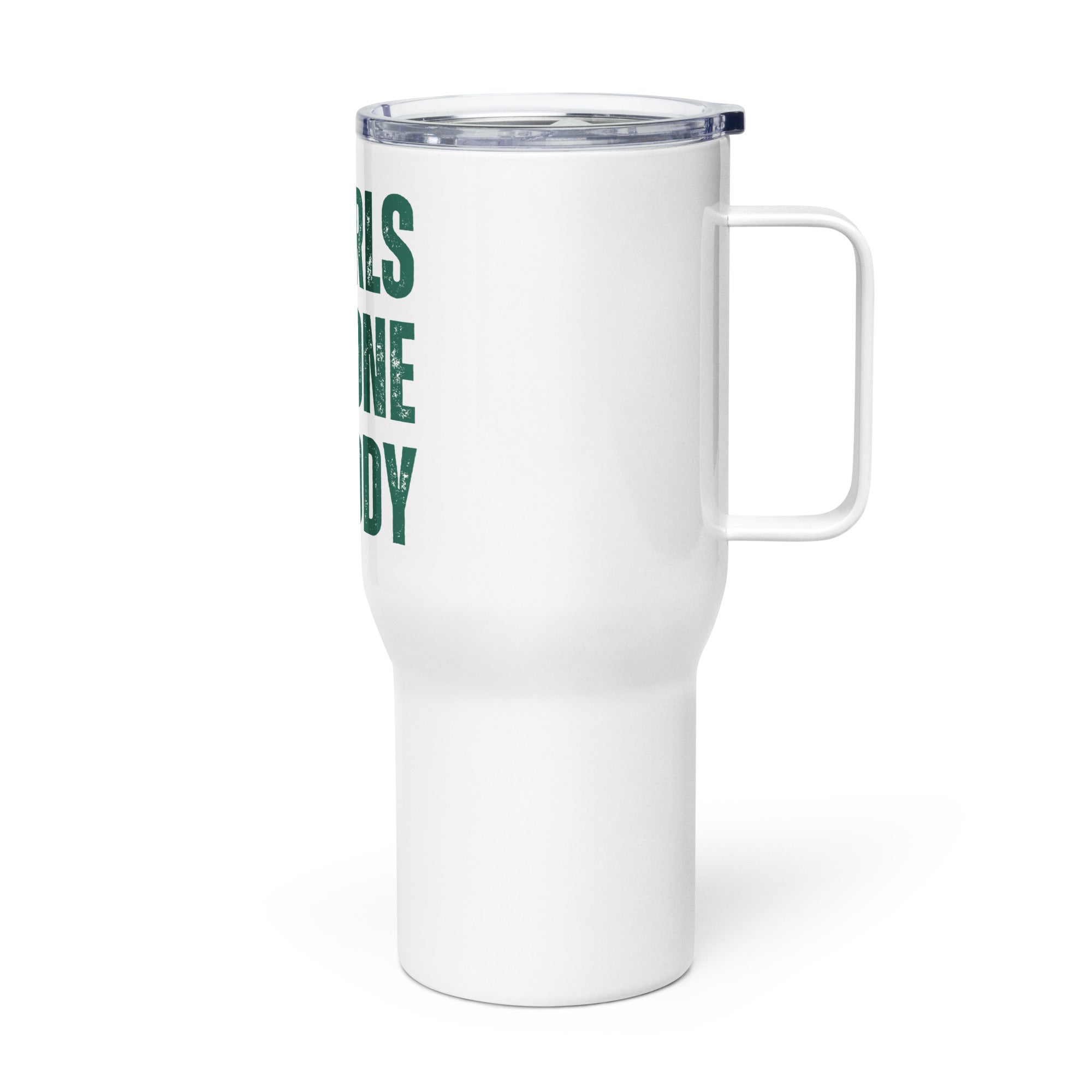 Girls Gone Muddy Travel Mug with Green Print