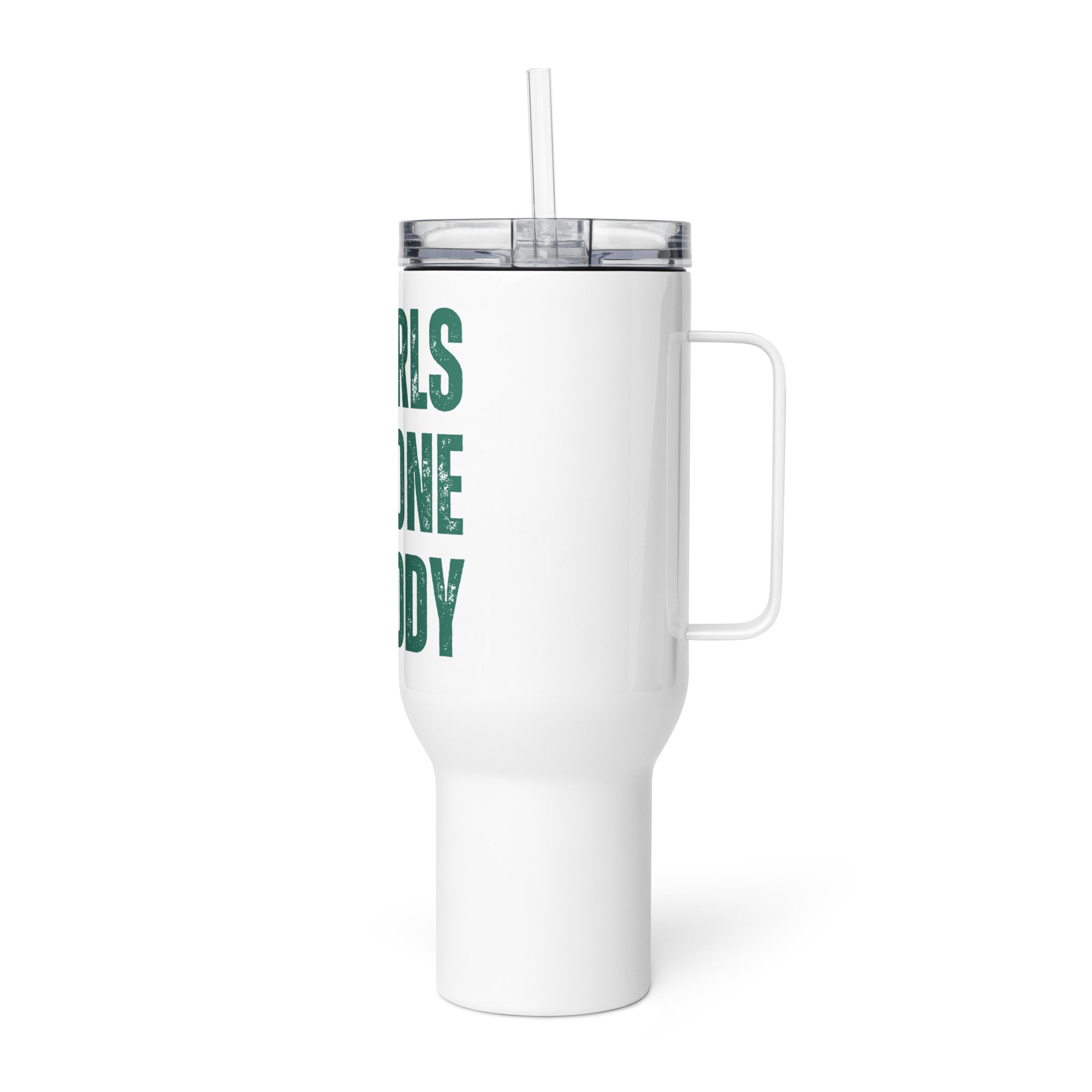 Girls Gone Muddy Travel Mug with Green Print
