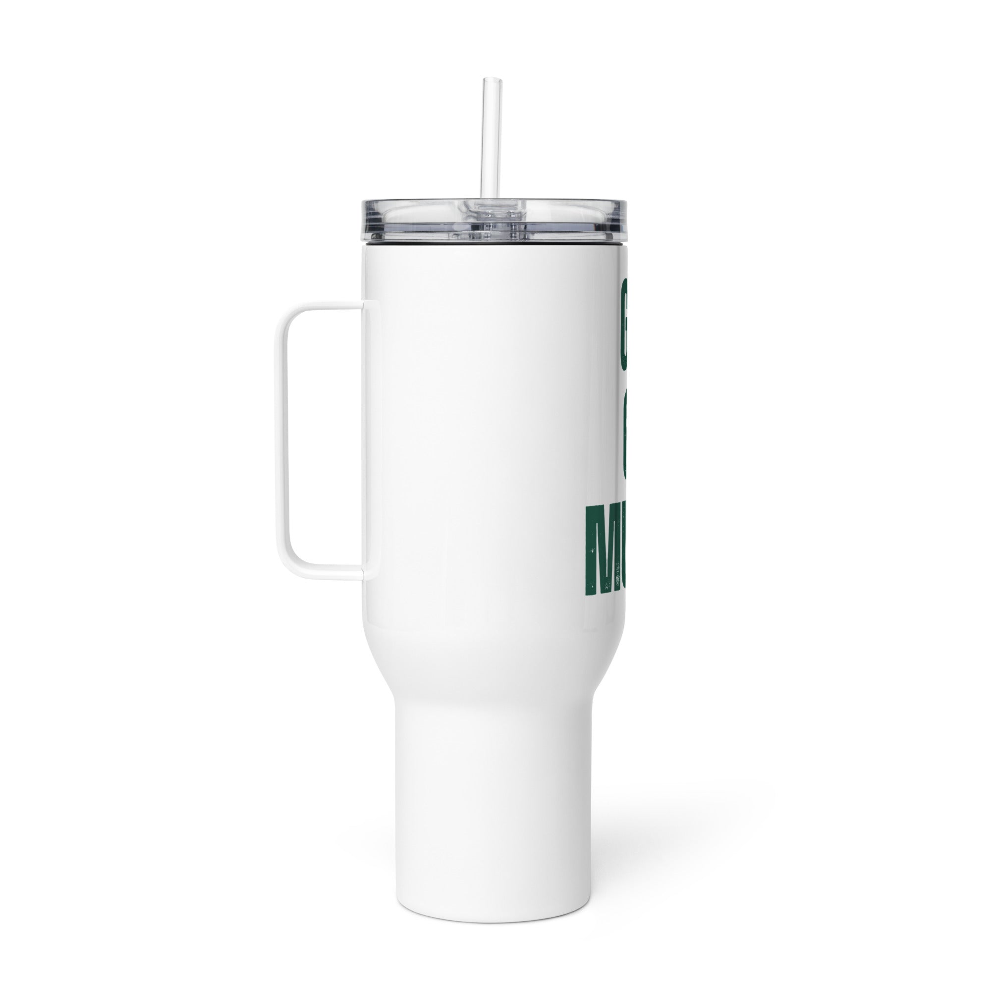 Girls Gone Muddy Travel Mug with Green Print