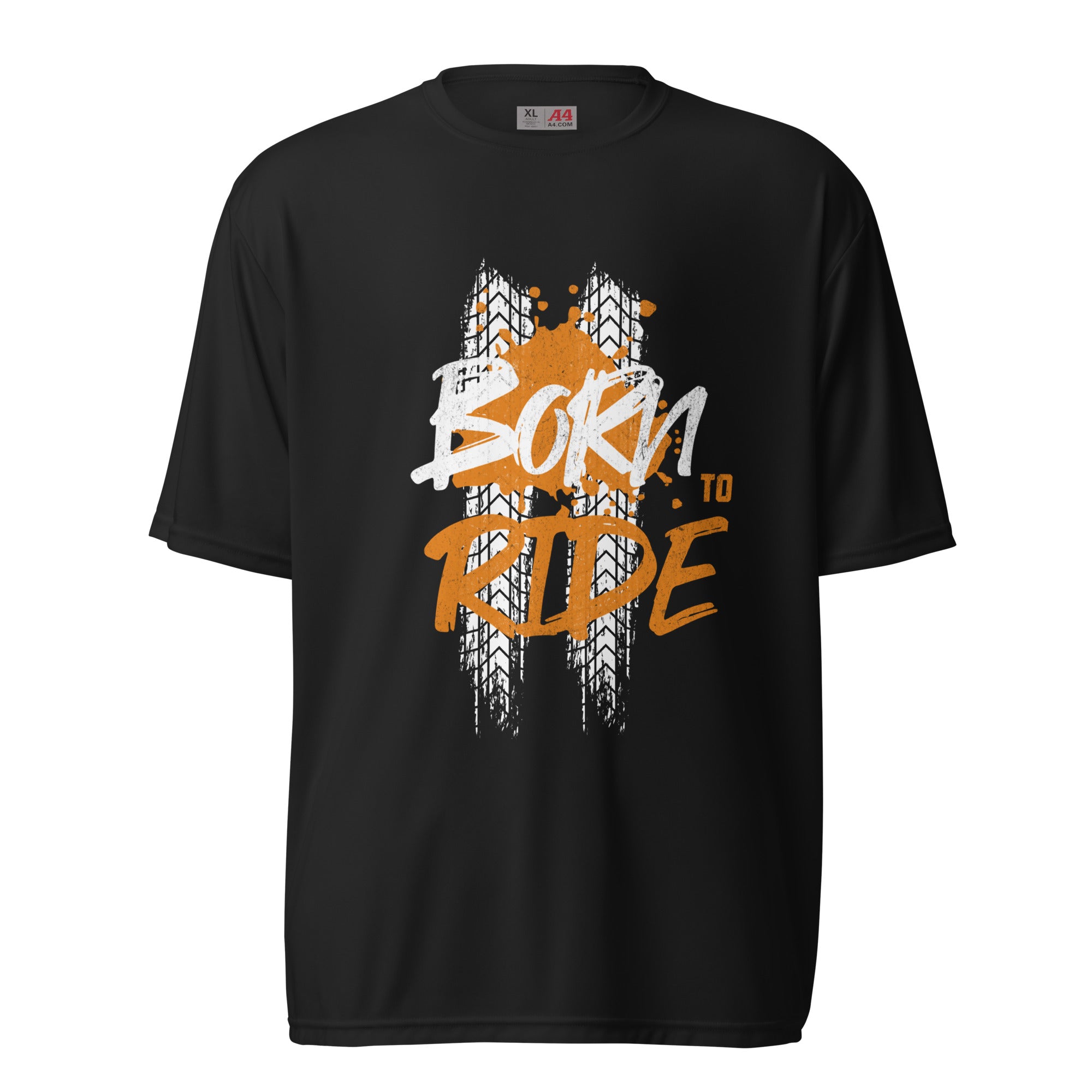 Born to Ride Unisex Dri-Fit Crew Neck T-Shirt - Black