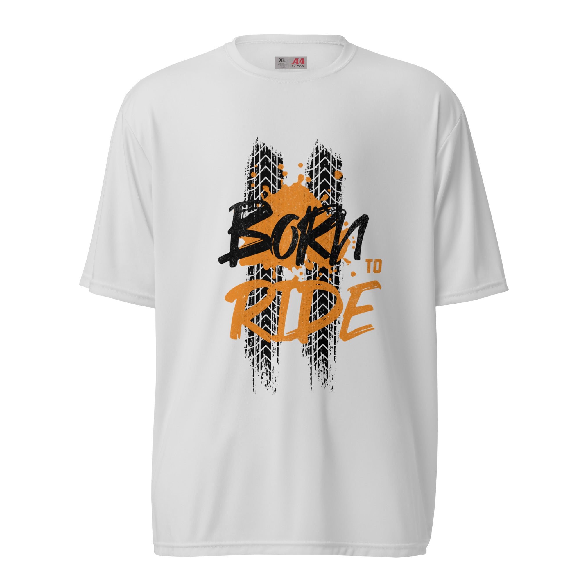 Born to Ride Unisex Dri-Fit Crew Neck T-Shirt - Light Gray