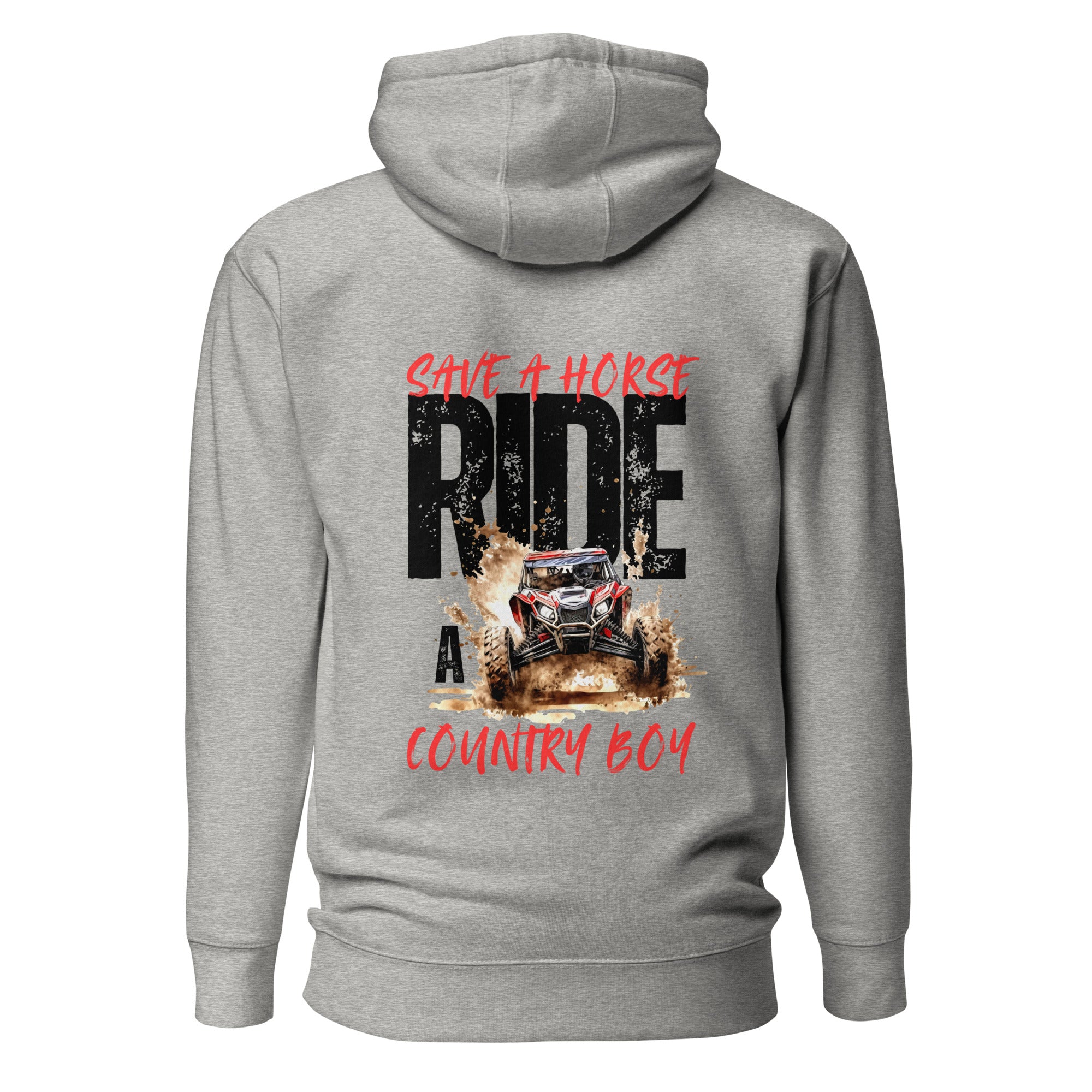 Save a Horse Ride a Country Boy Unisex Hoodie Gray