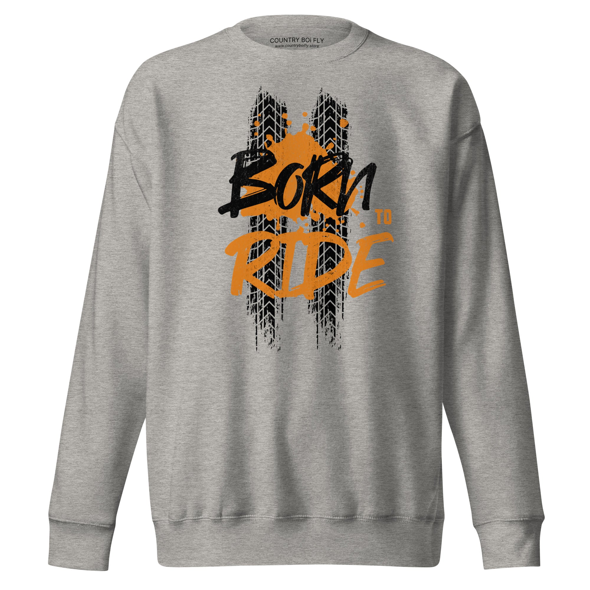 Born to Ride Unisex Premium Sweatshirt - Light Gray