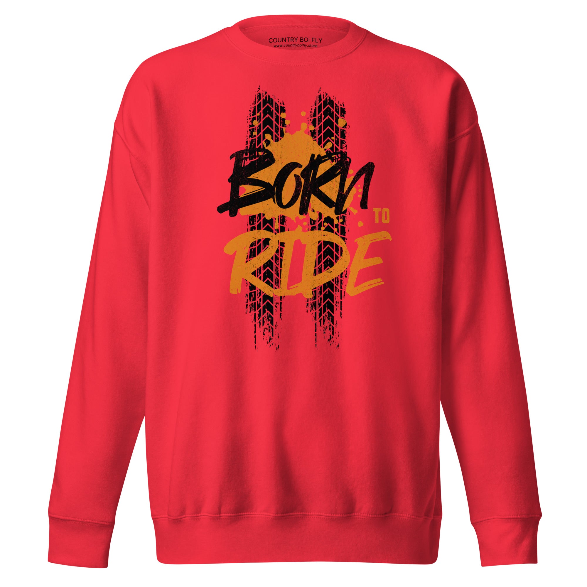 Born to Ride Unisex Premium Sweatshirt - Red