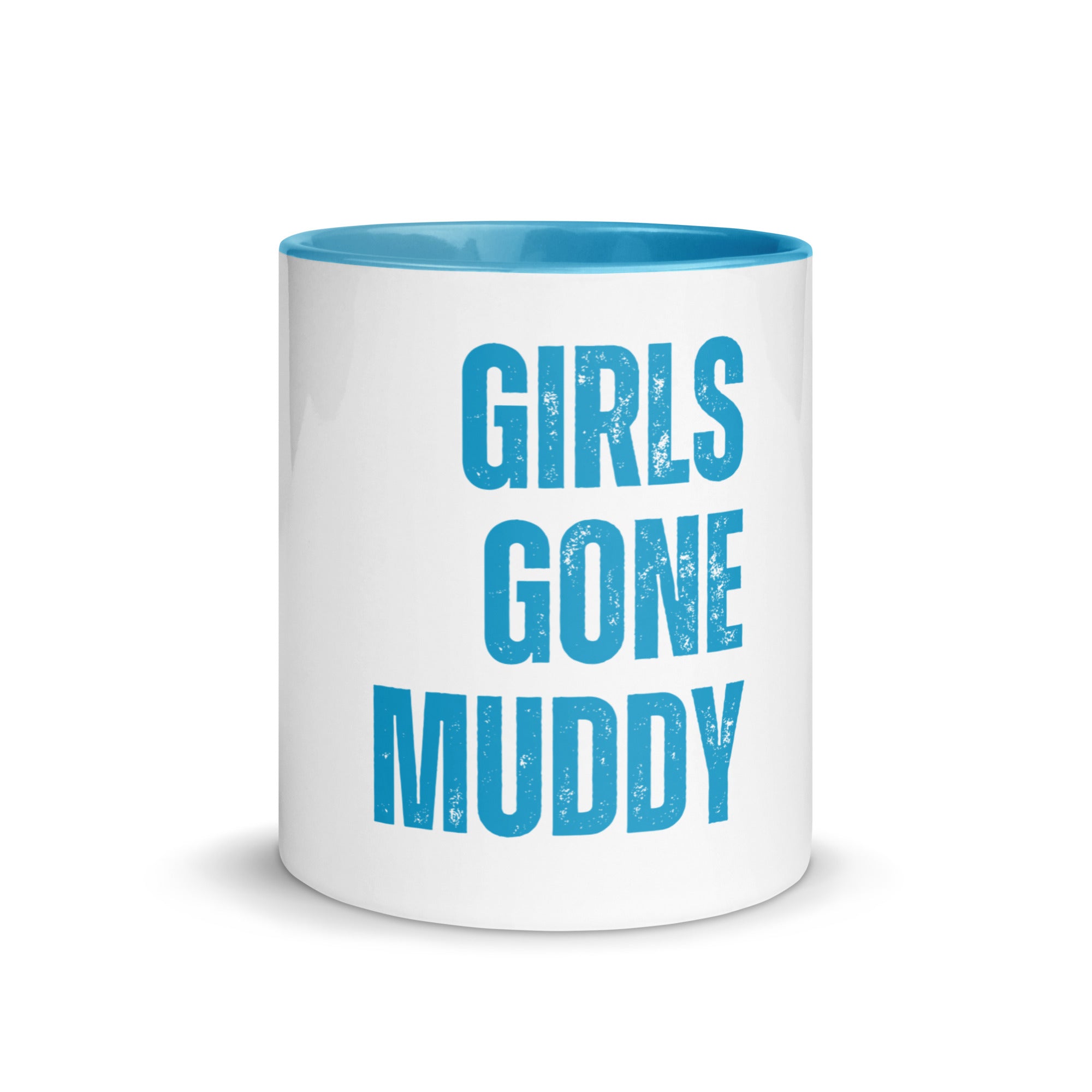 Girls Gone Muddy Mug - White | Teal Blue