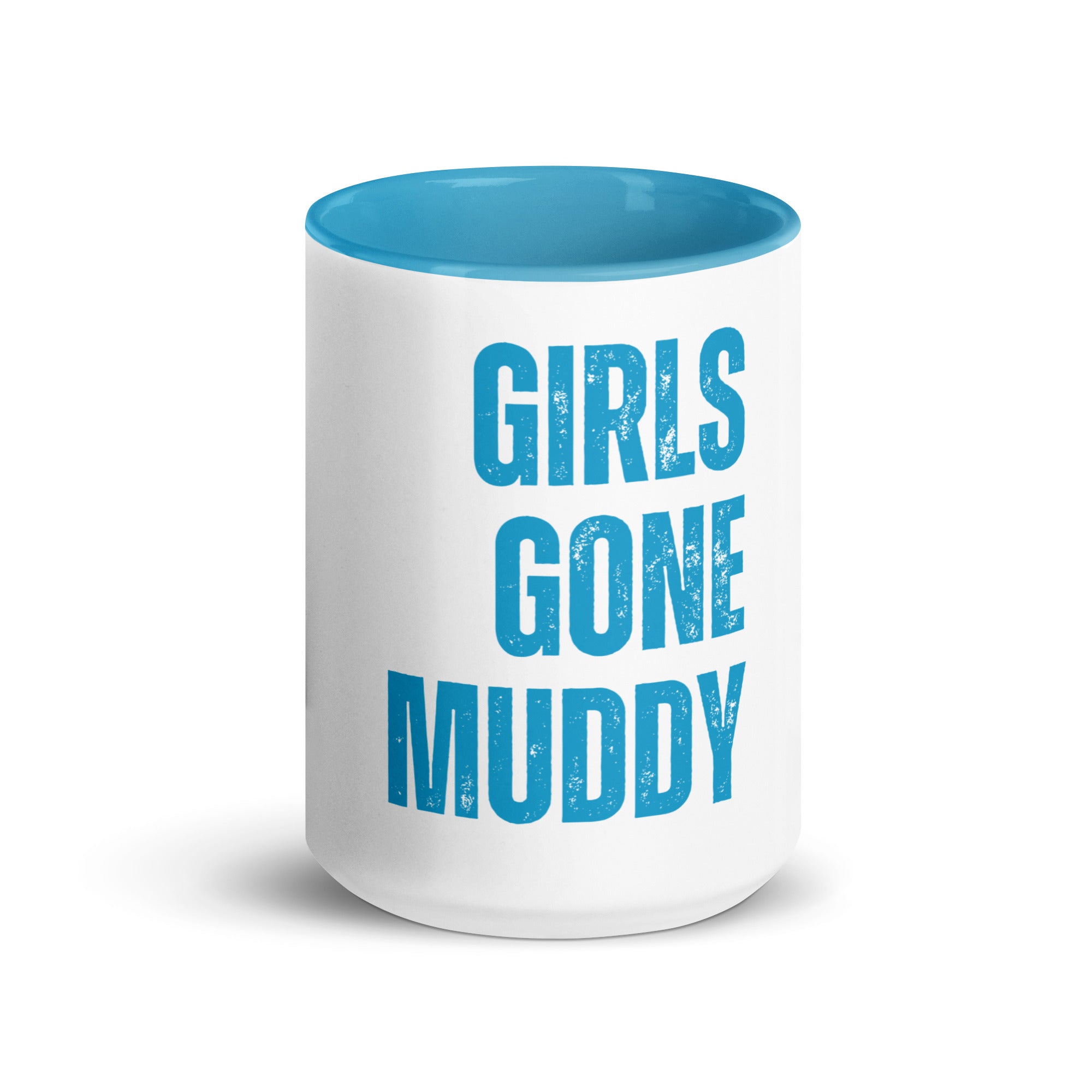 Girls Gone Muddy Mug - White | Teal Blue