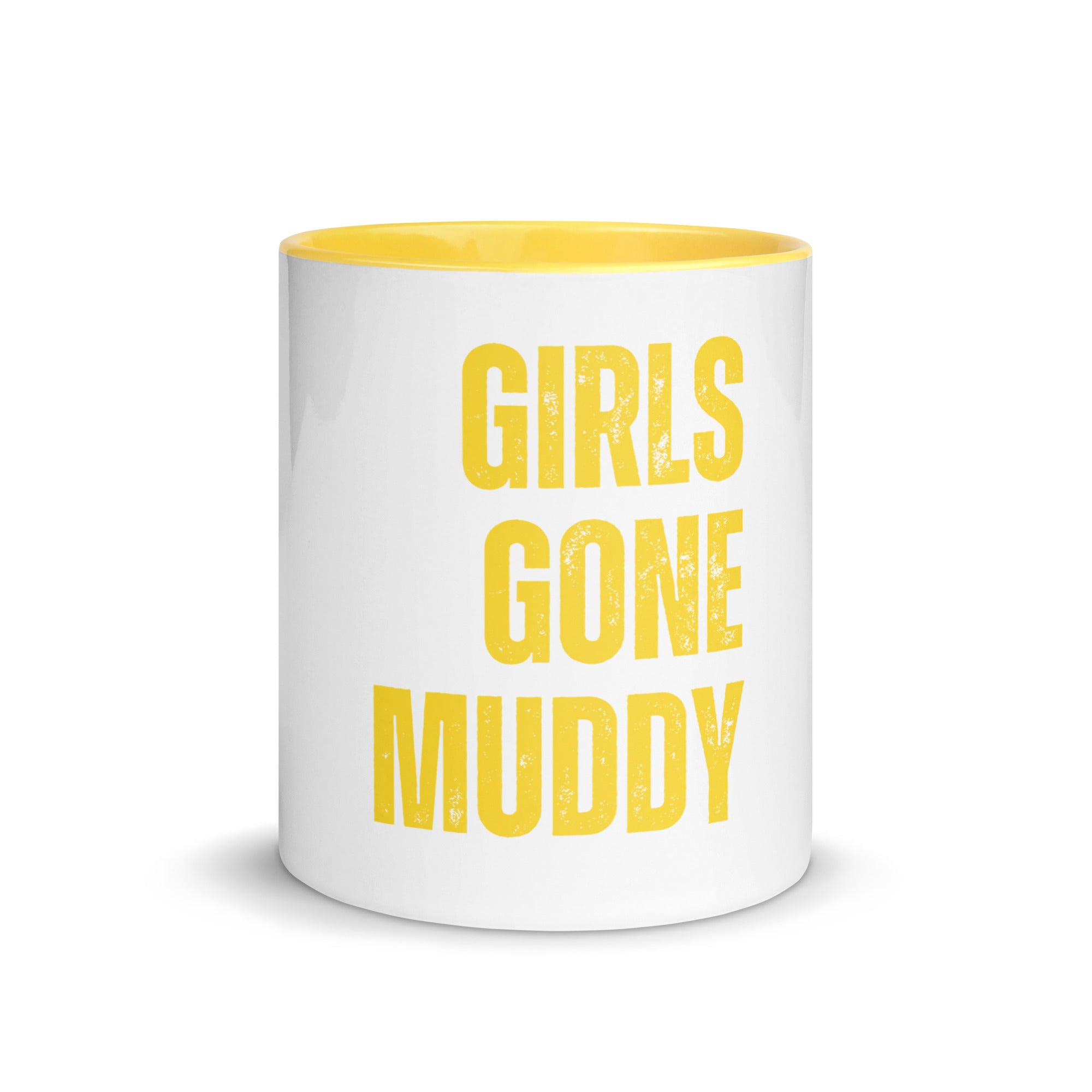 Girls Gone Muddy Mug - White | Yellow