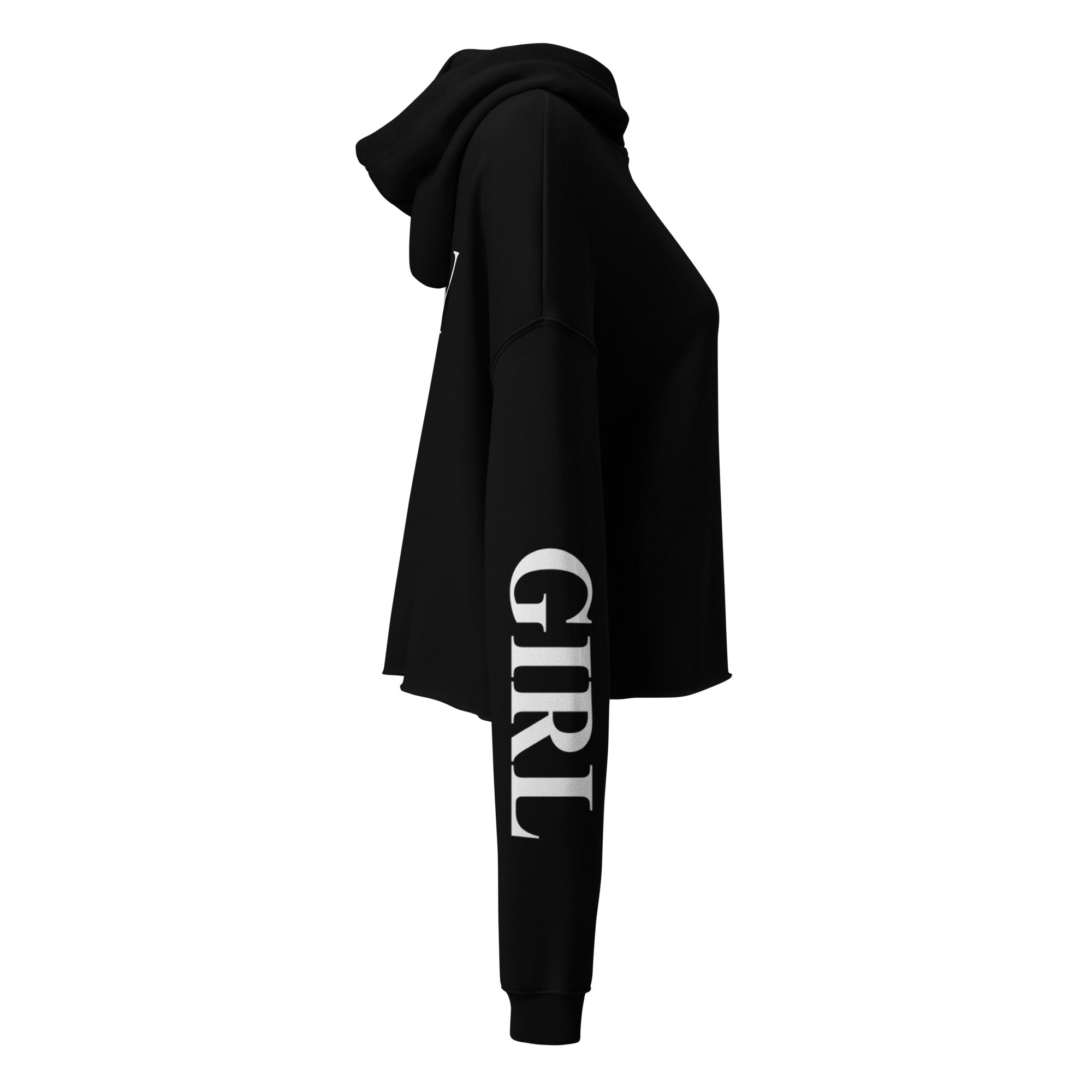 Country Girl Fly Cropped Hoodie - Black