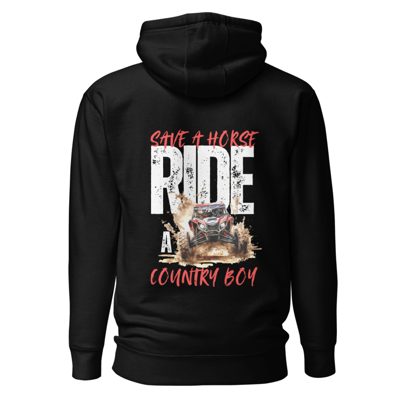 Save a Horse, Ride a Country Boy Unisex Hoodie | Black