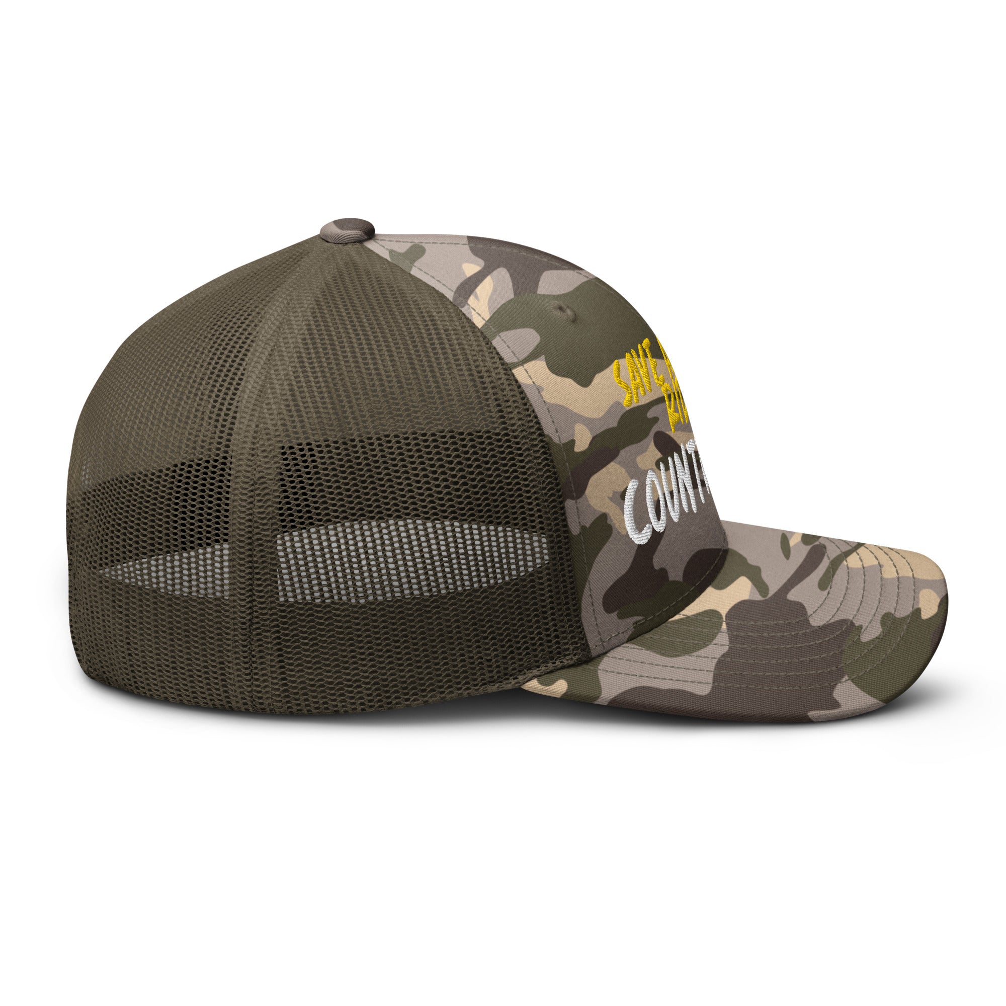 Save A Horse Camo Trucker Hat - Burnt Orange Print - Country Boi Fly