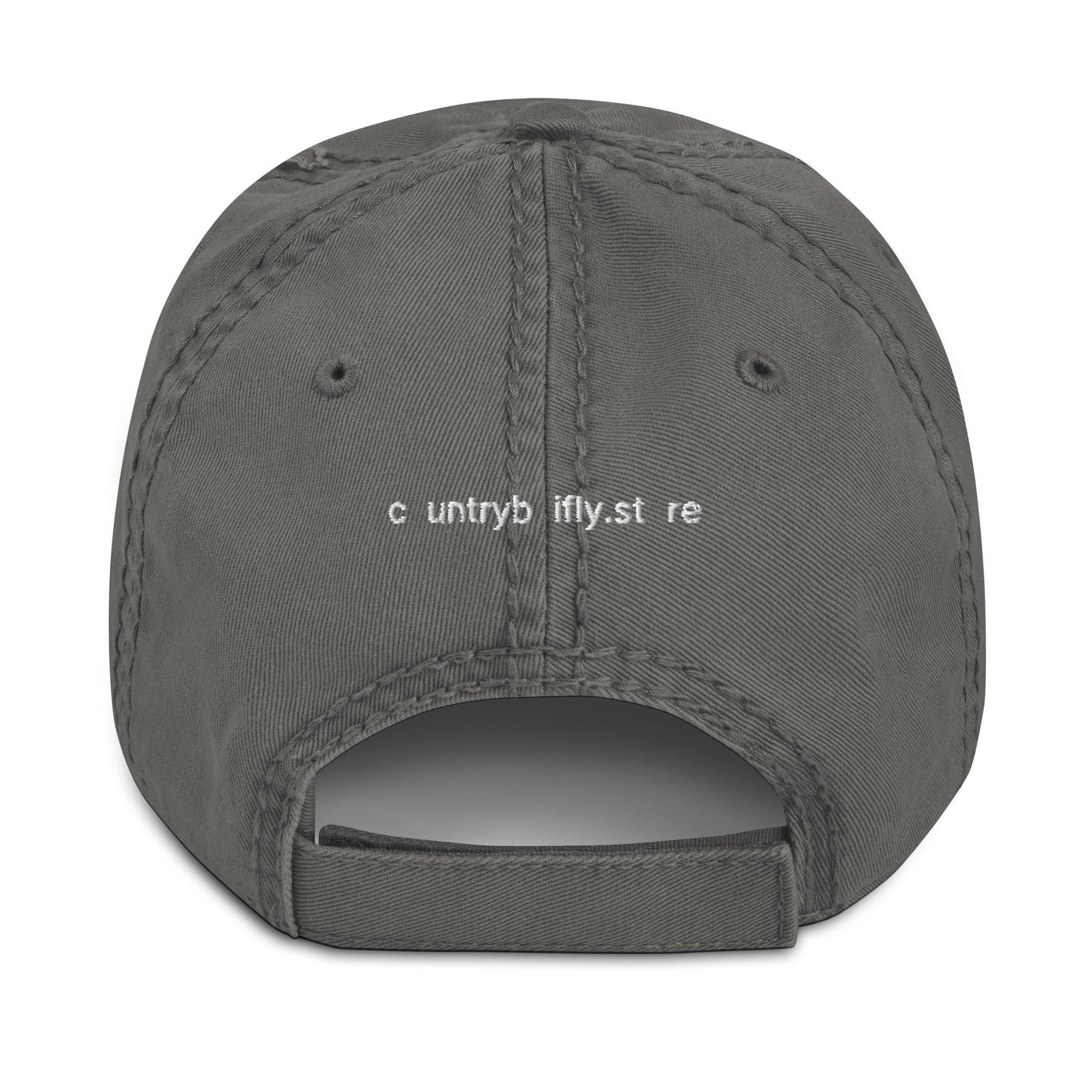 Save A Horse, Ride A Country Boy Distressed Dad Hat - White Print - Country Boi Fly