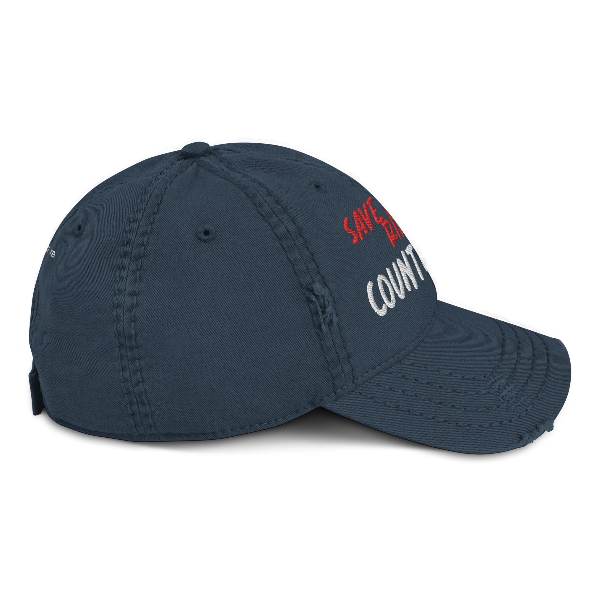 Save A Horse, Ride A Country Boy Distressed Dad Hat - Red & White Print - Country Boi Fly