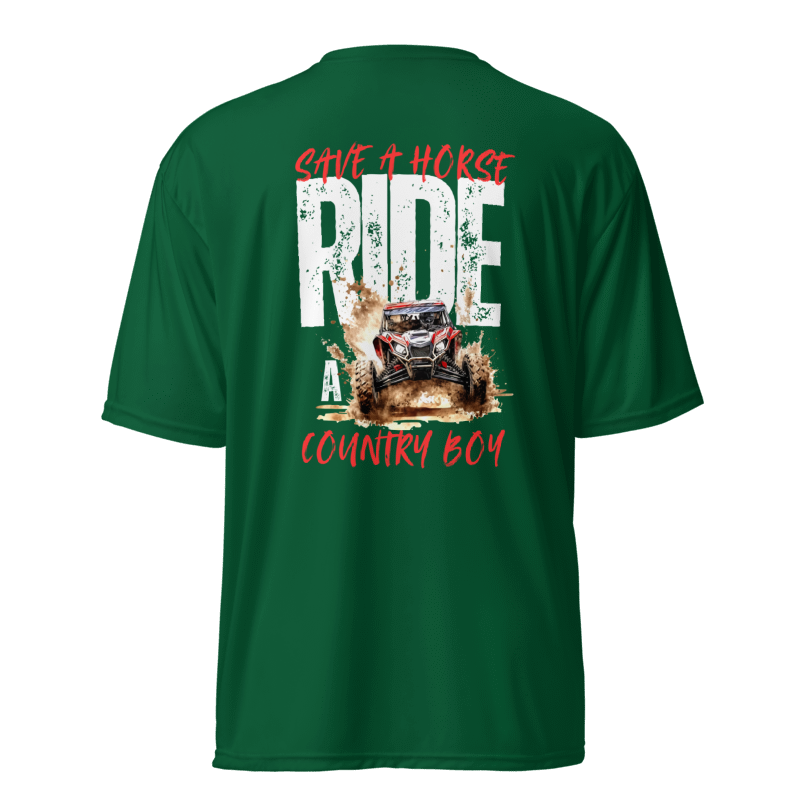 Save a Horse, Ride a Country Boy Unisex Dri-Fit T-Shirt | Forest Green