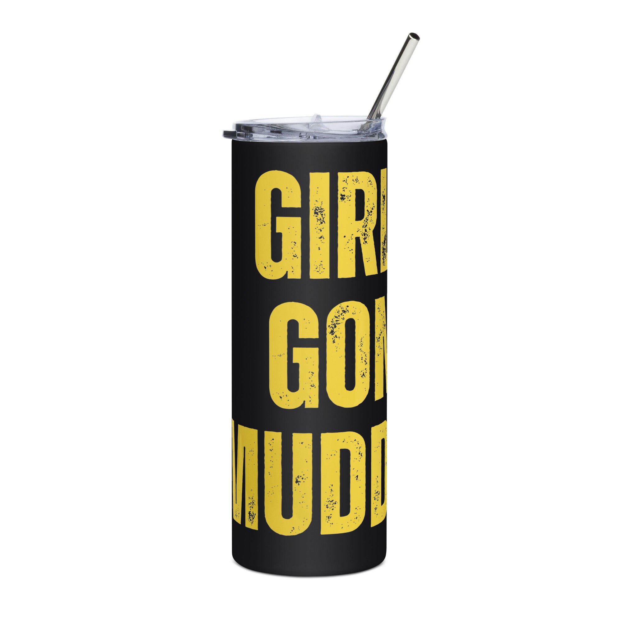 Girls Gone Muddy Stainless Steel Tumbler | Yellow Print