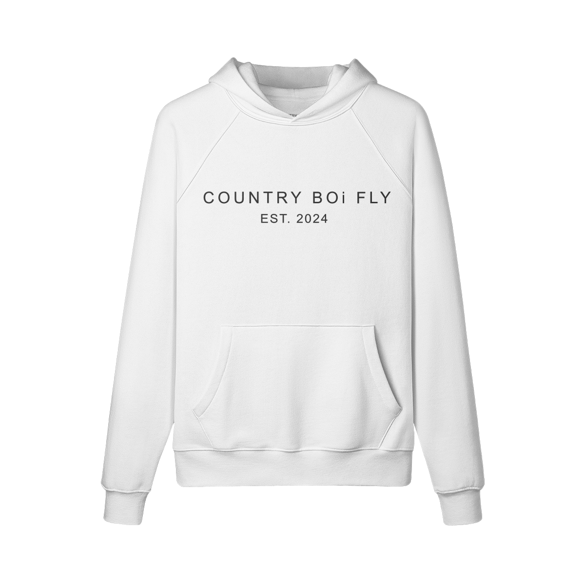 Country Boi Fly Fleece-Lined Hoodie - Black Print