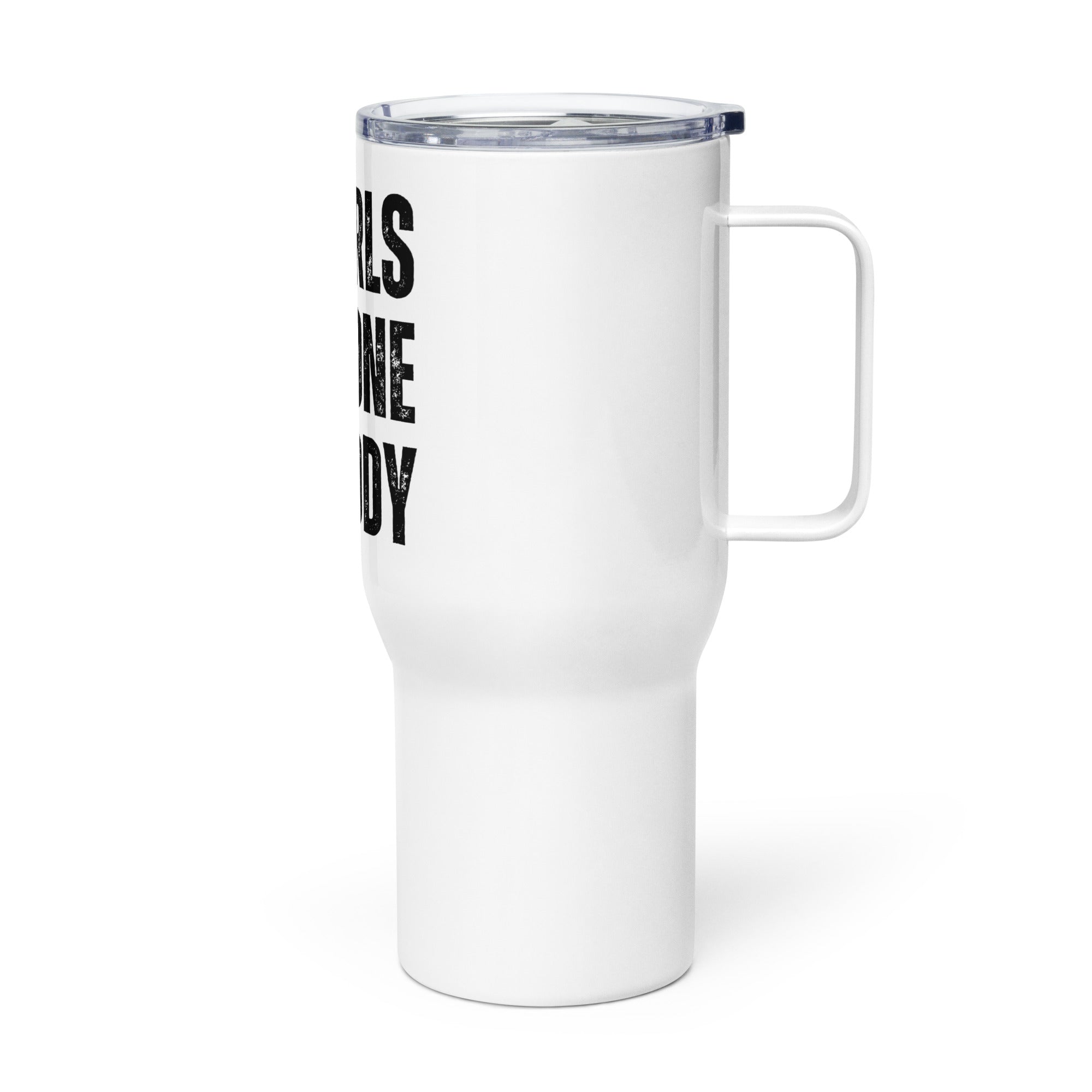 Girls Gone Muddy Travel Mug with Black Print