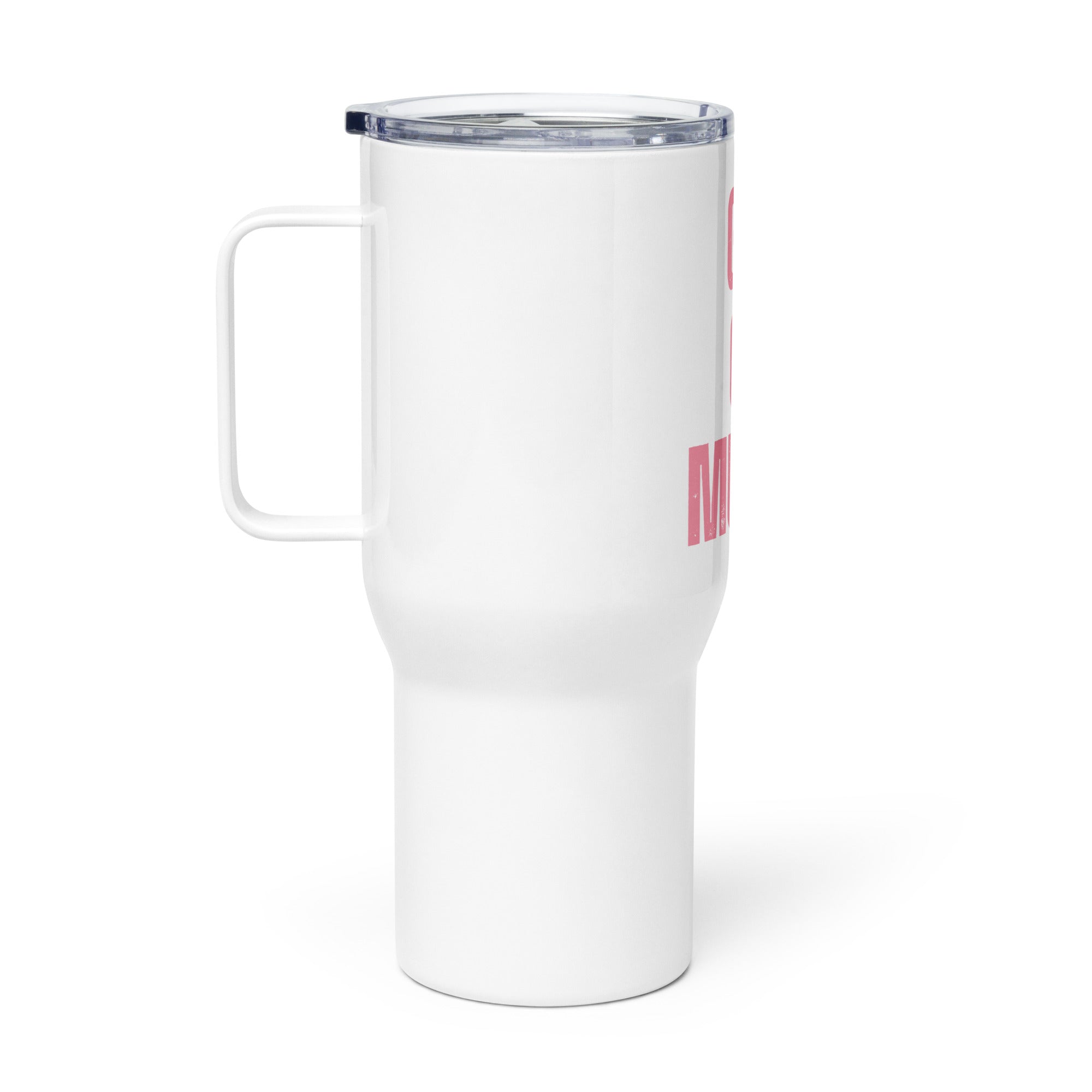 Girls Gone Muddy Travel Mug with Pink Print