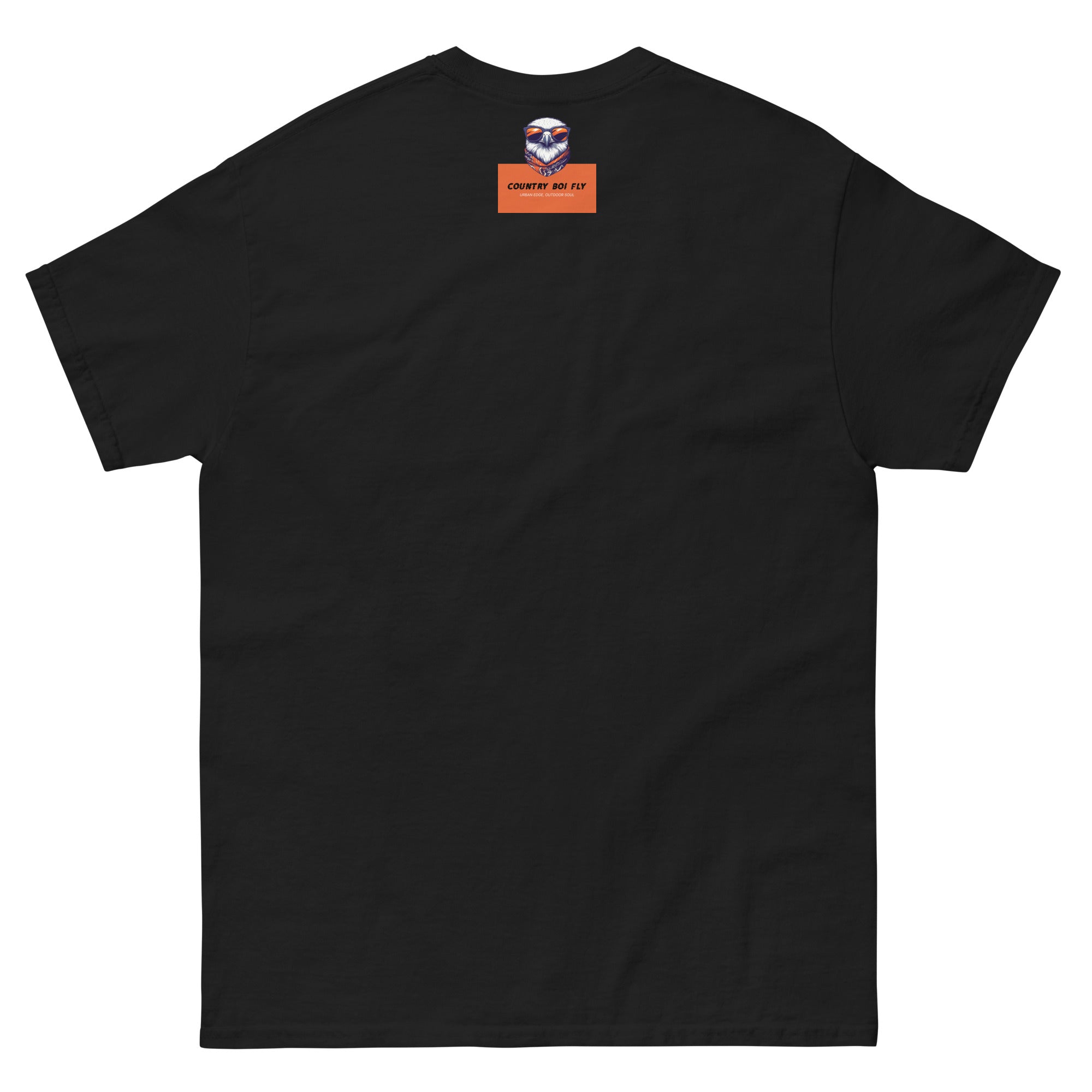 Mud, Sweat, and Beers Unisex Classic Tee - Black with Peach Print - Country Boi Fly