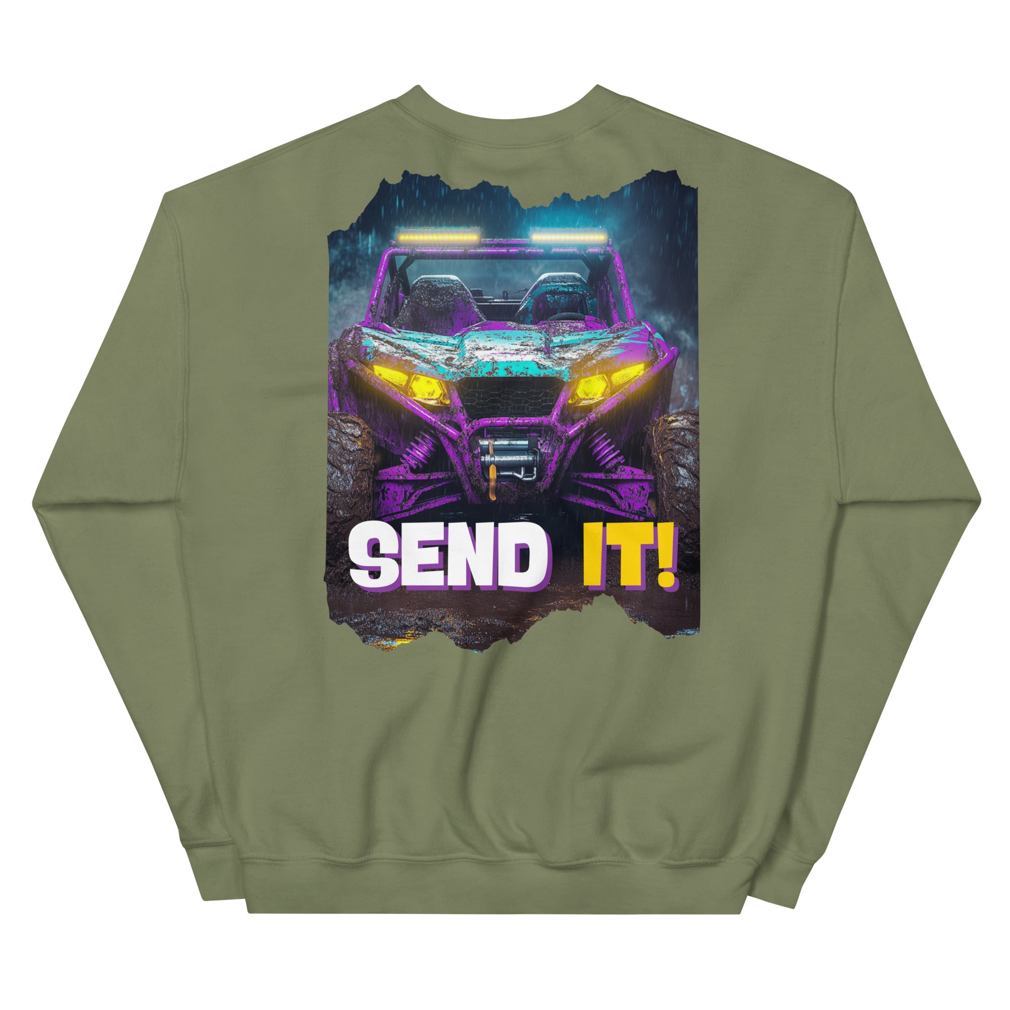 Send It! Unisex Sweatshirt - Military Green - Country Boi Fly