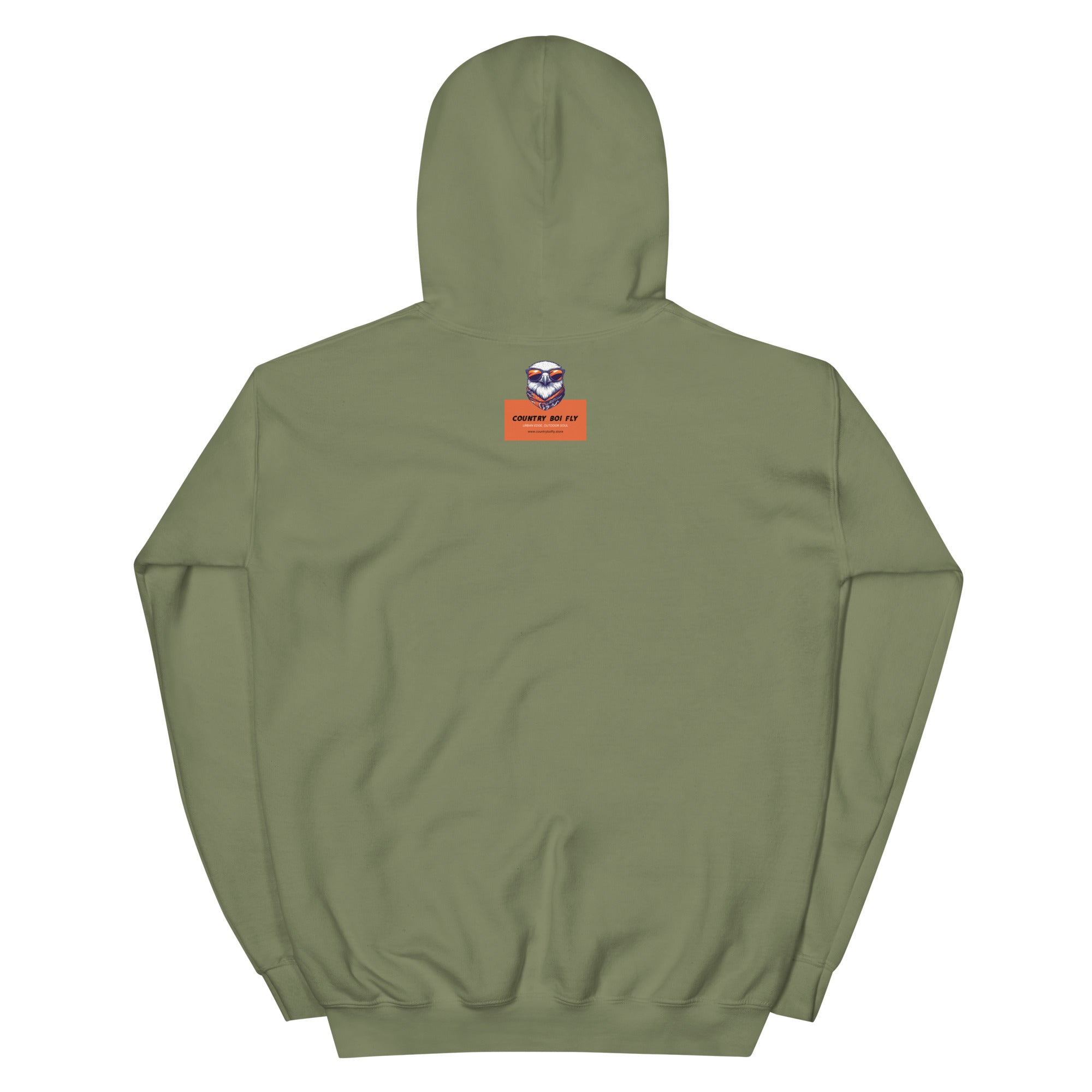 Mud, Sweat, and Beers Unisex Hoodie - Military Green with Red Print - Country Boi Fly