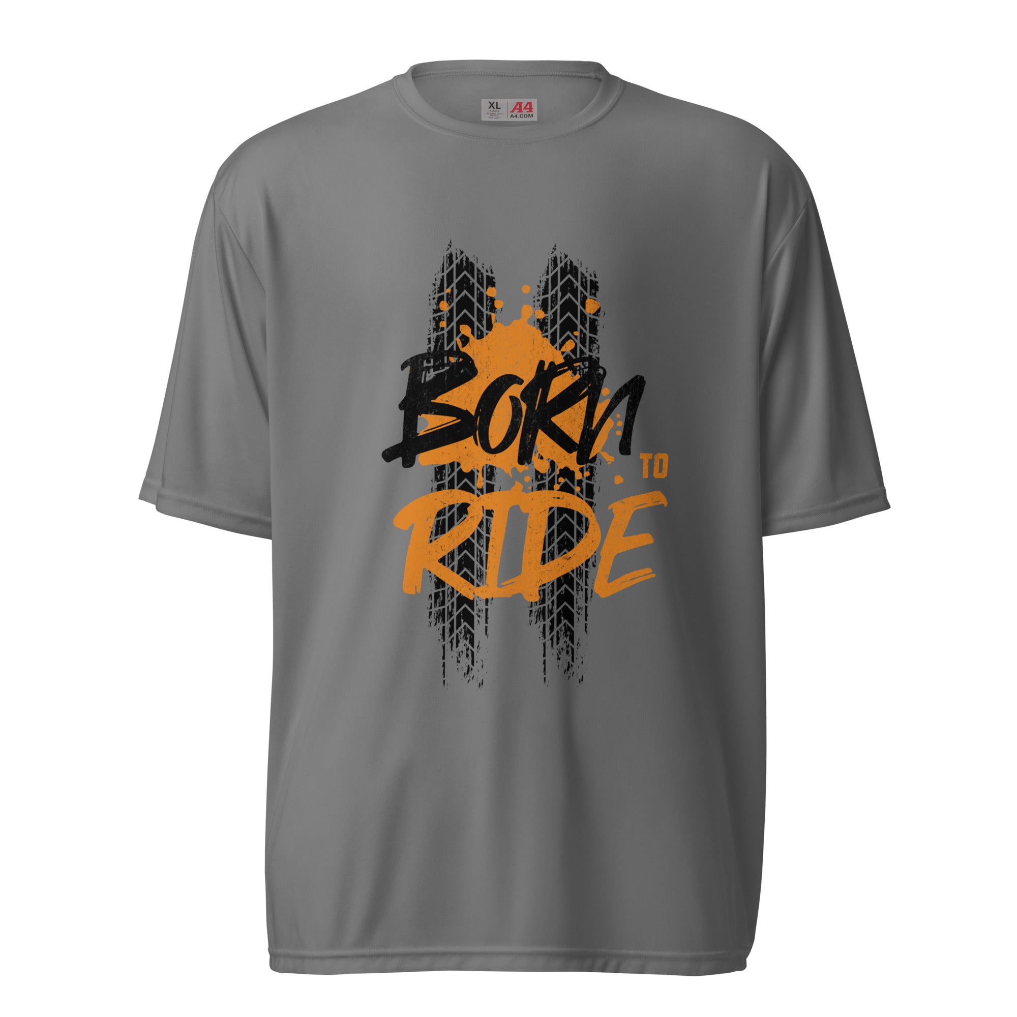 Born to Ride Unisex Dri-Fit Crew Neck T-Shirt - Dark Gray