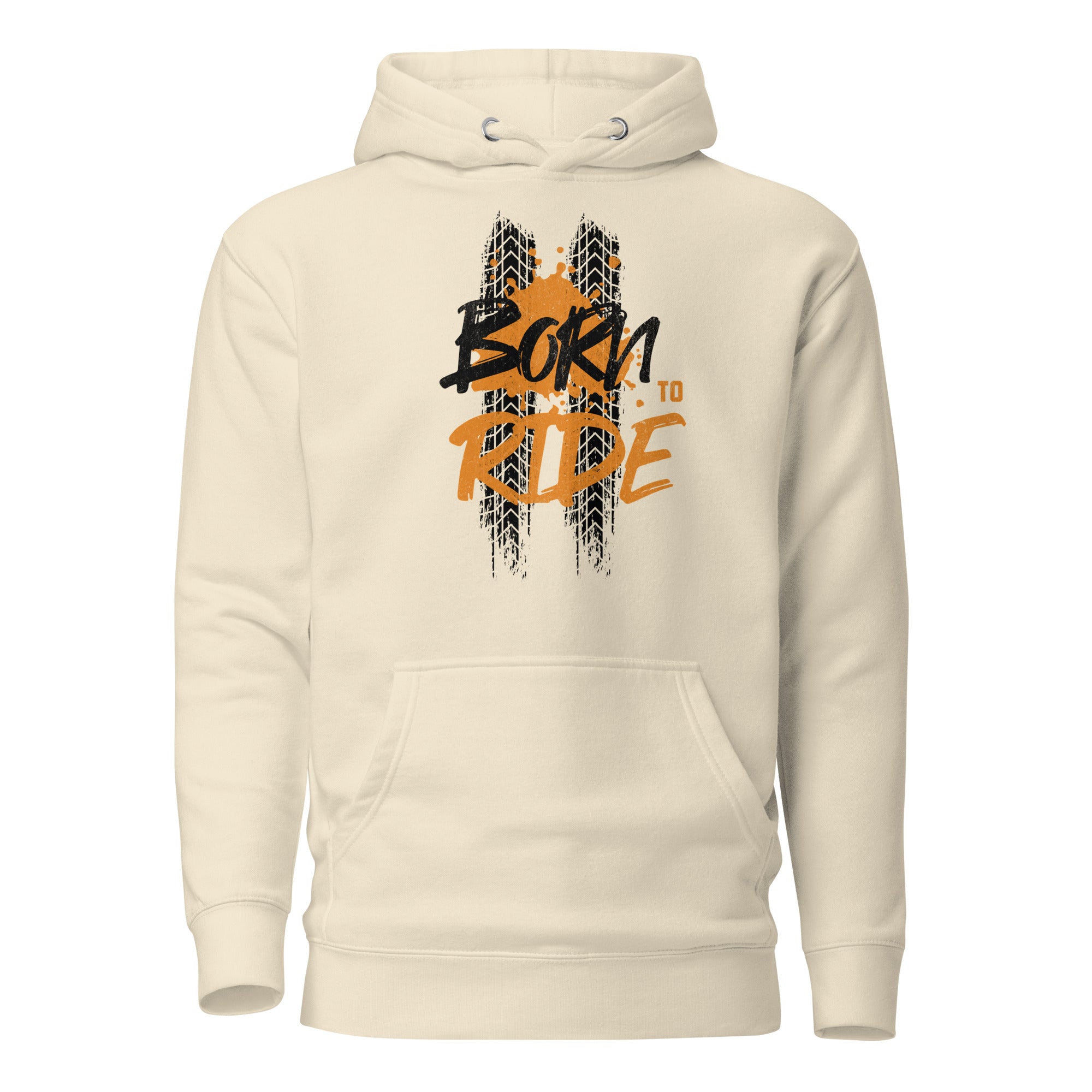 Born to Ride Unisex Hoodie - Beige