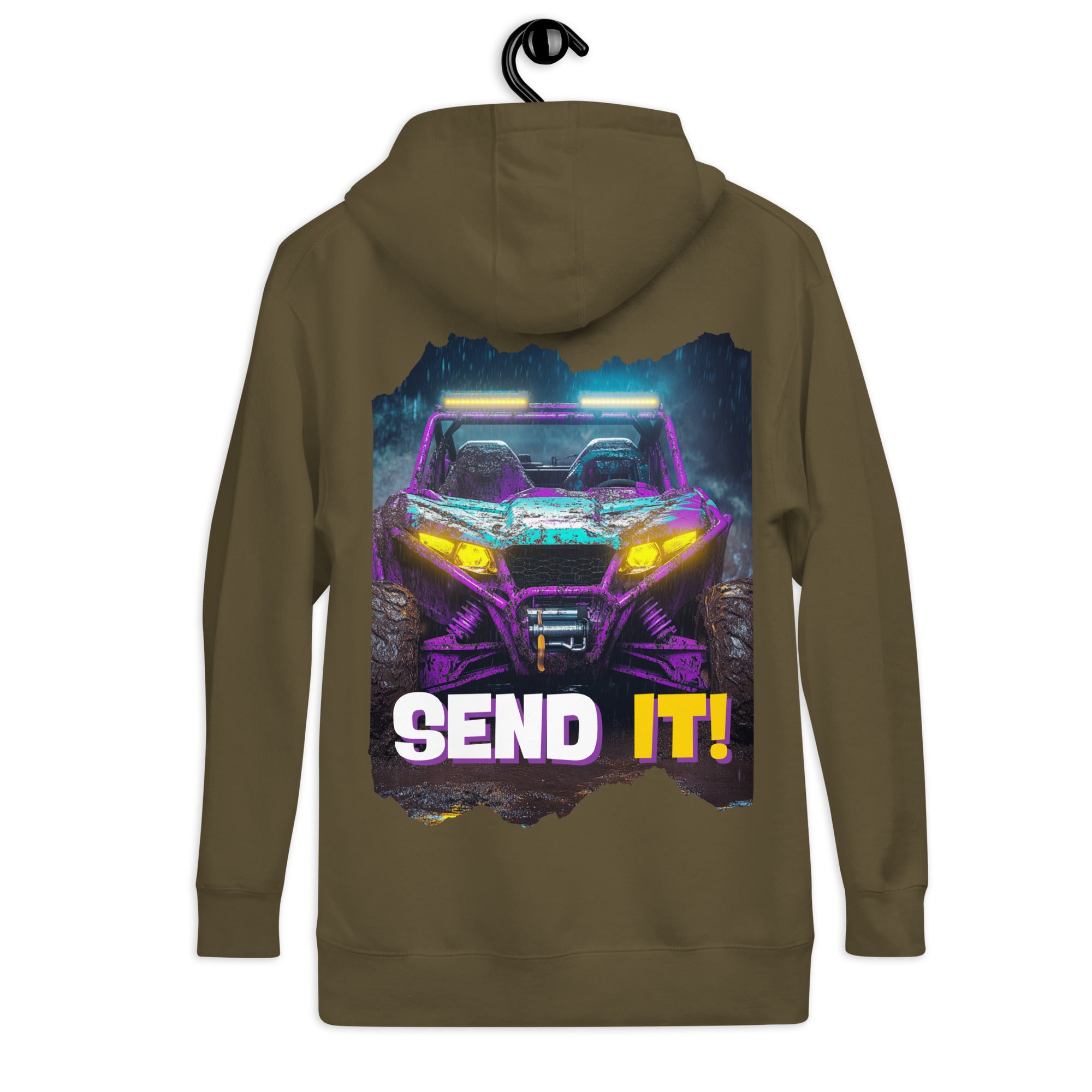 Send It! Unisex Hoodie - Military Green - Country Boi Fly