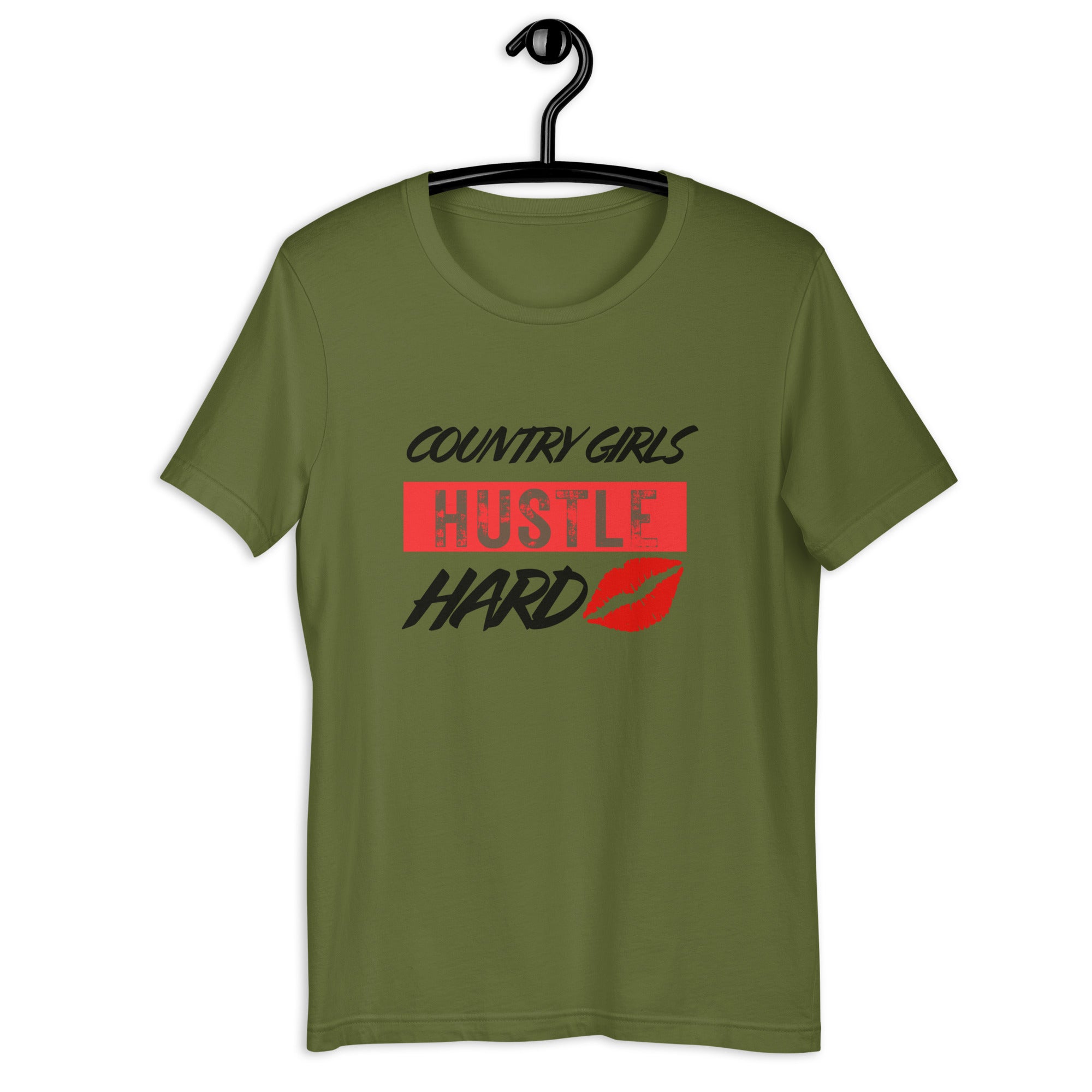 Country Girls Hustle Hard Unisex Tee - Green - Country Boi Fly