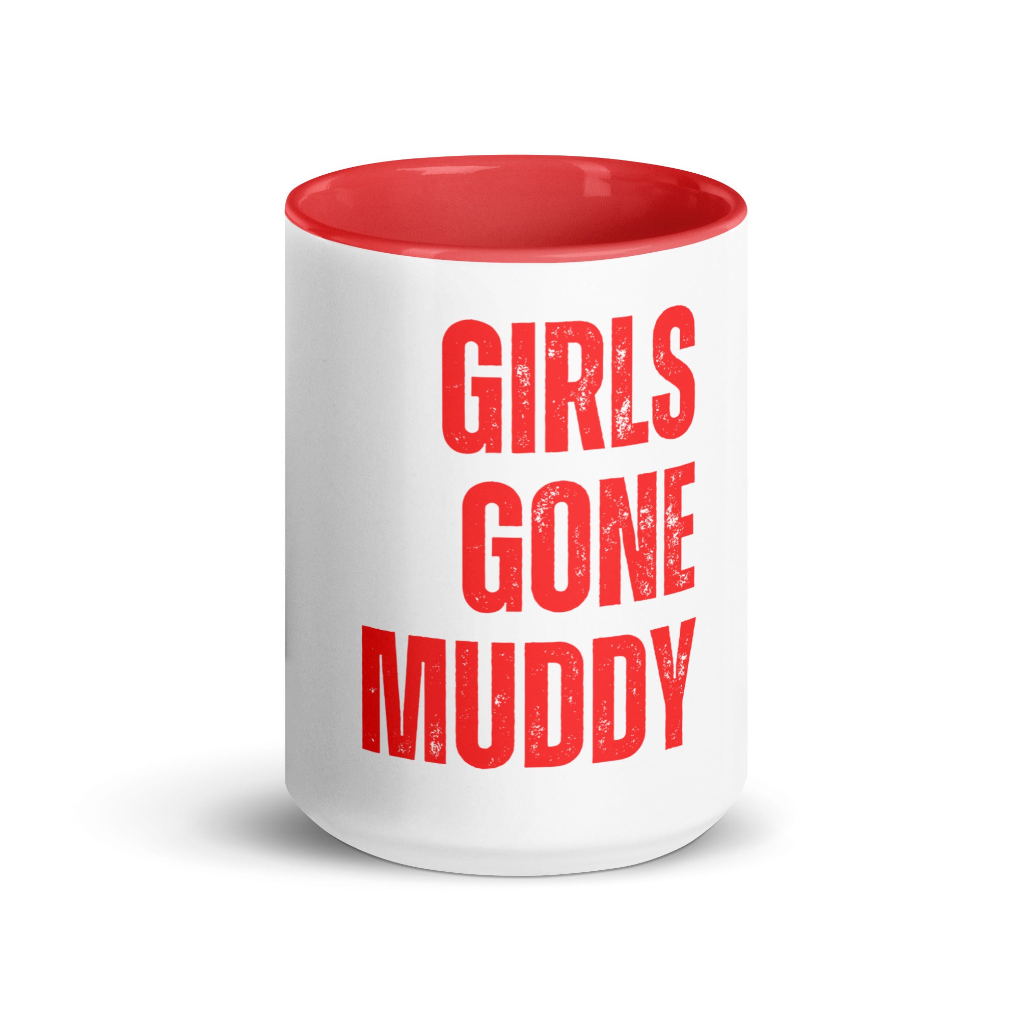 Girls Gone Muddy Mug - White | Red