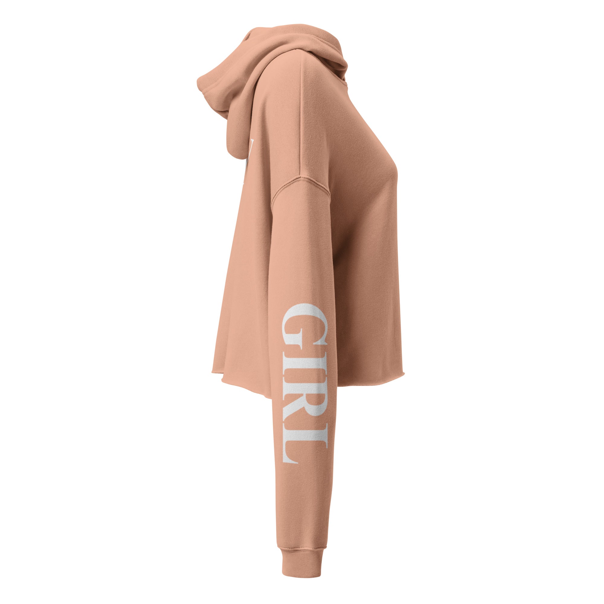 Country Girl Fly Cropped Hoodie - Peach
