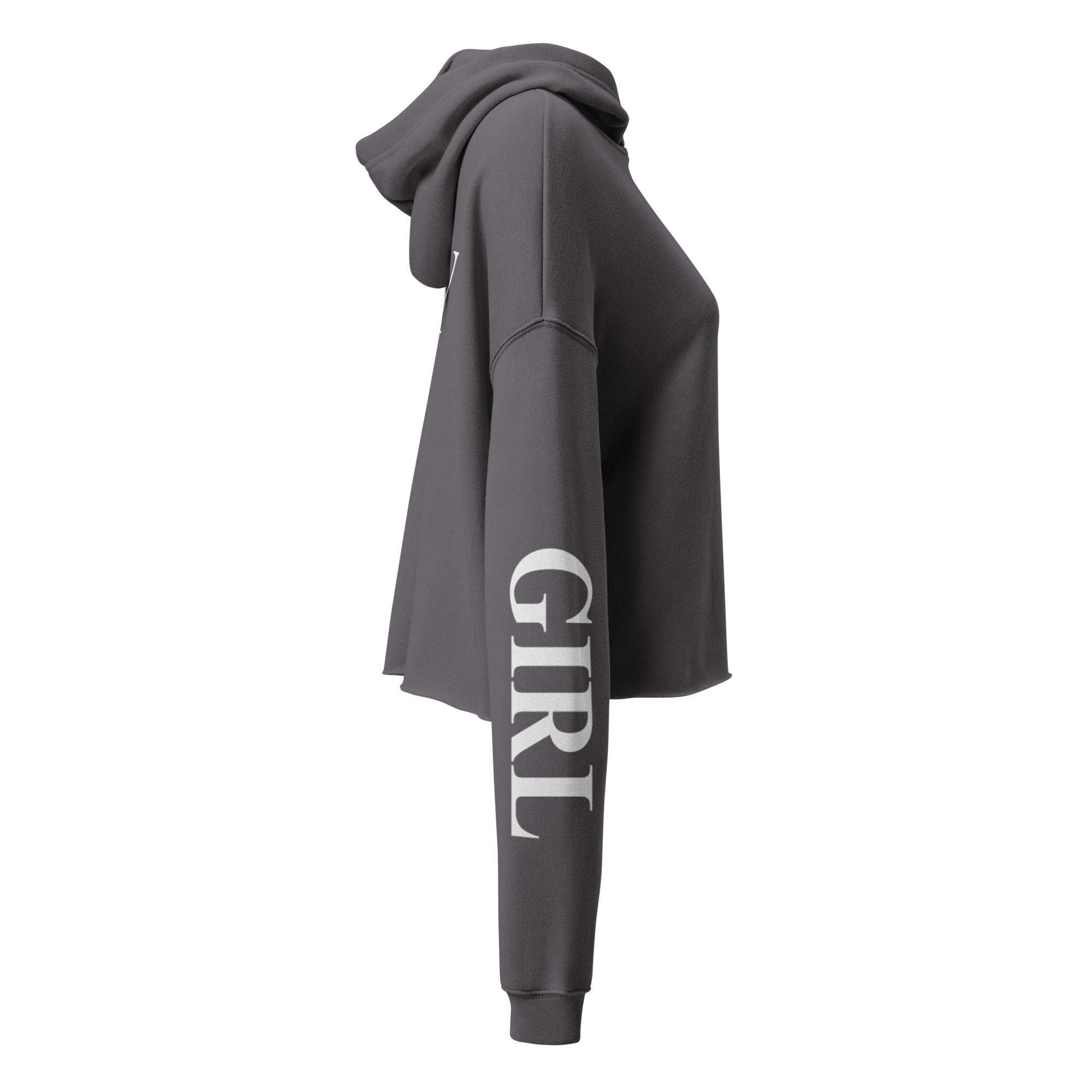 Country Girl Fly Cropped Hoodie - Gray